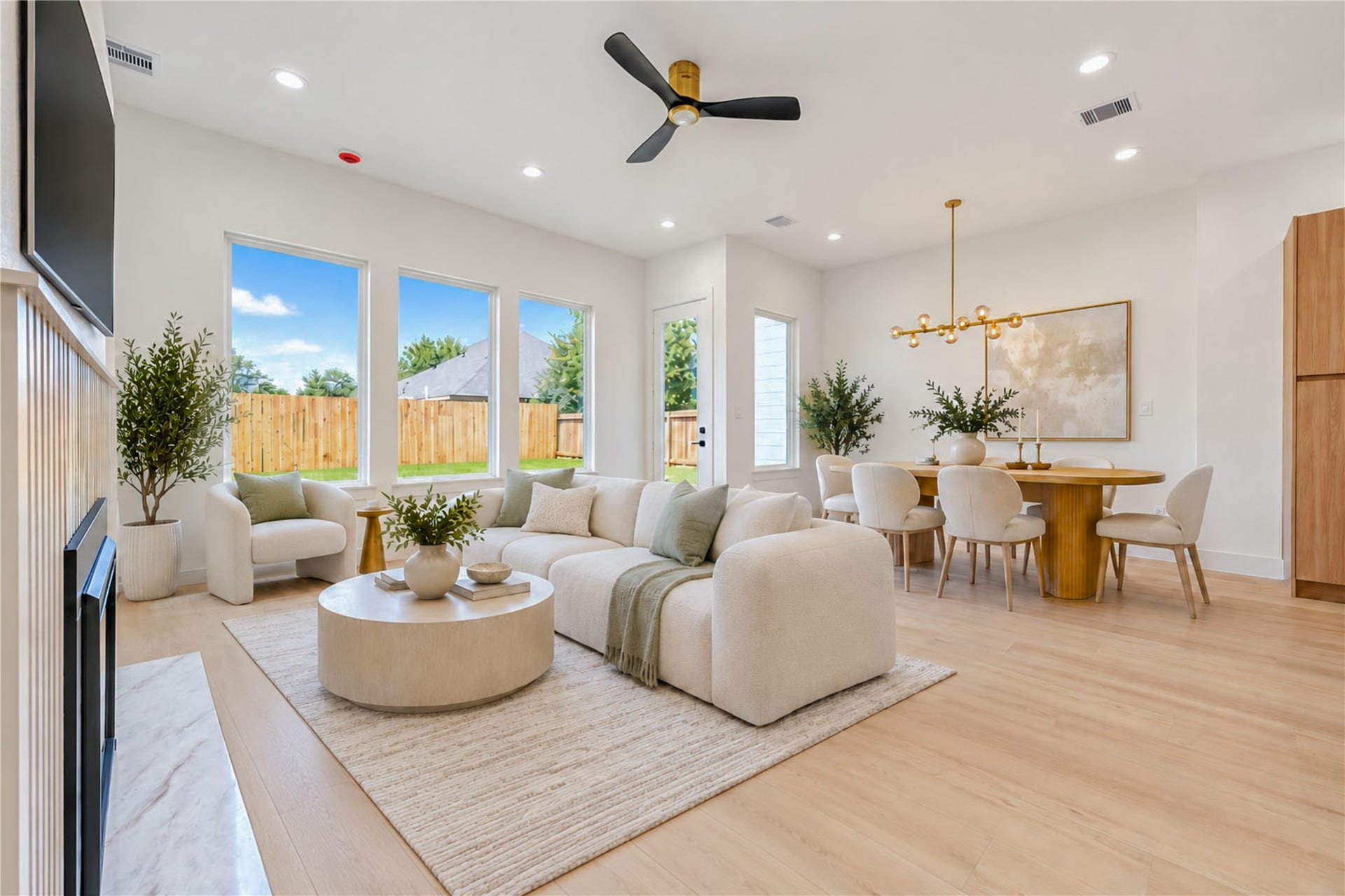 8220 Gladstone Street, #A/B, Houston, TX 77051 Living virtually staged