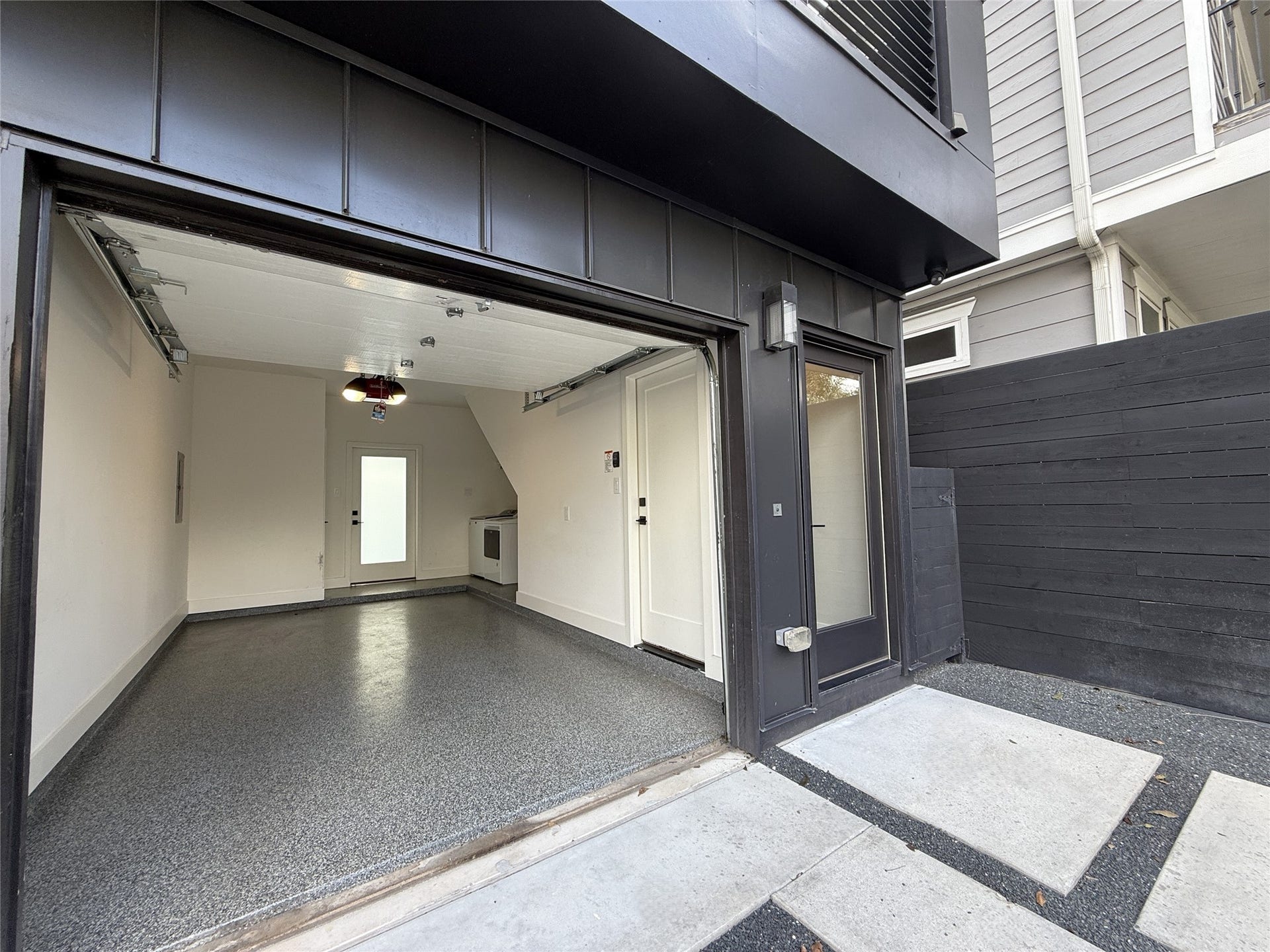 Your own private garage with a door from the garage directly into the apartment.
