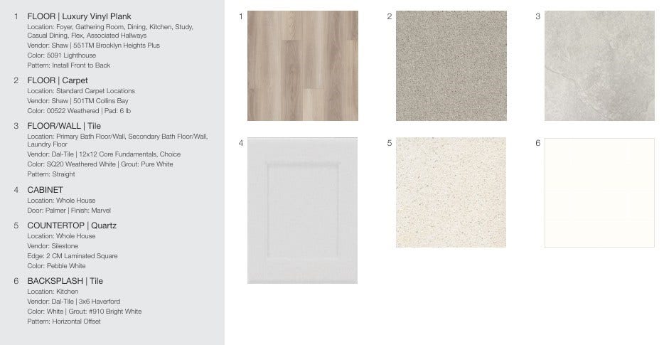 21907 Florence Spring Lane design selections! This home is currently under construction and selections are subject to change.