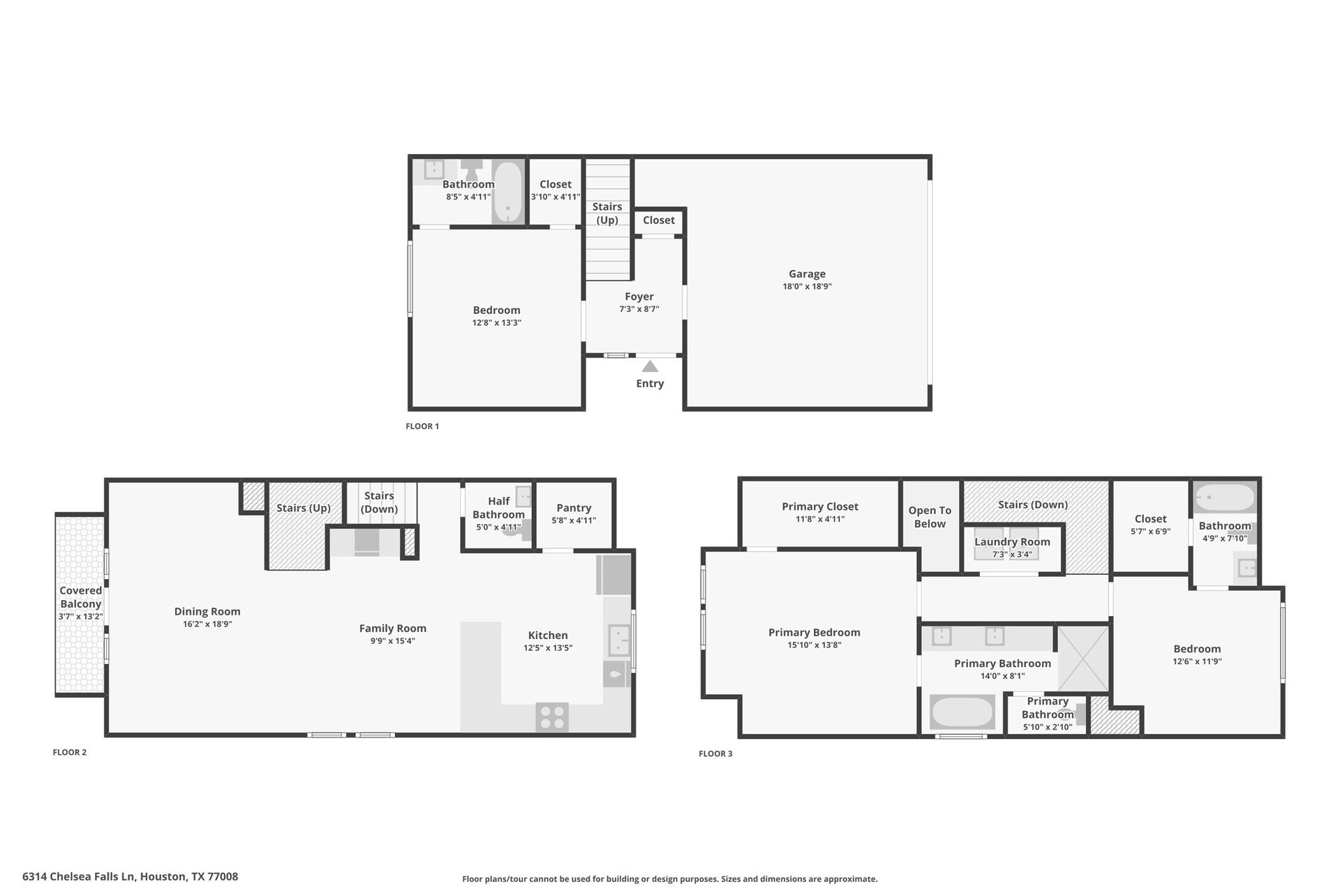 6314 Chelsea Falls Lane, Houston, TX 77008 Floor plan