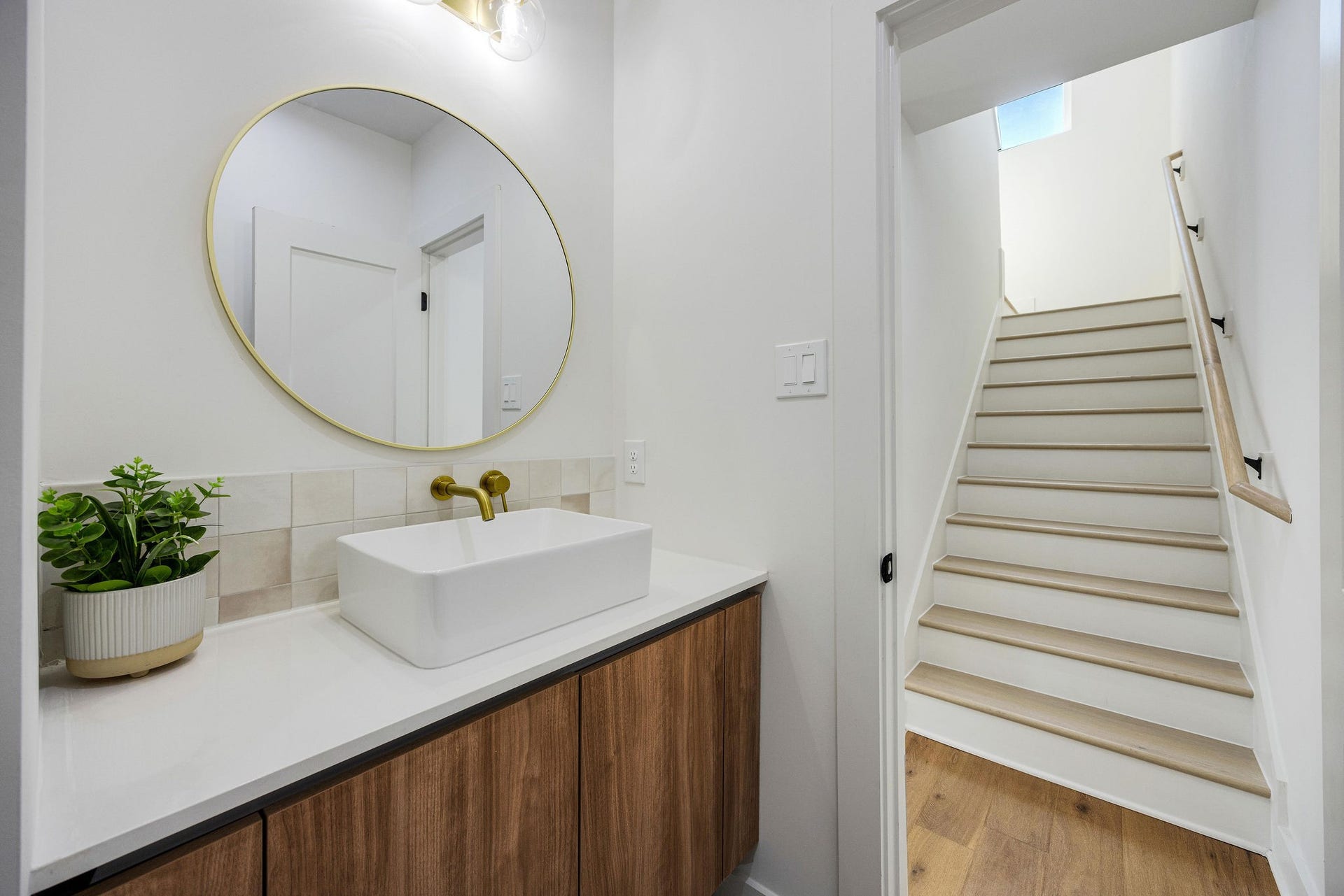 Half bathroom located on the second floor