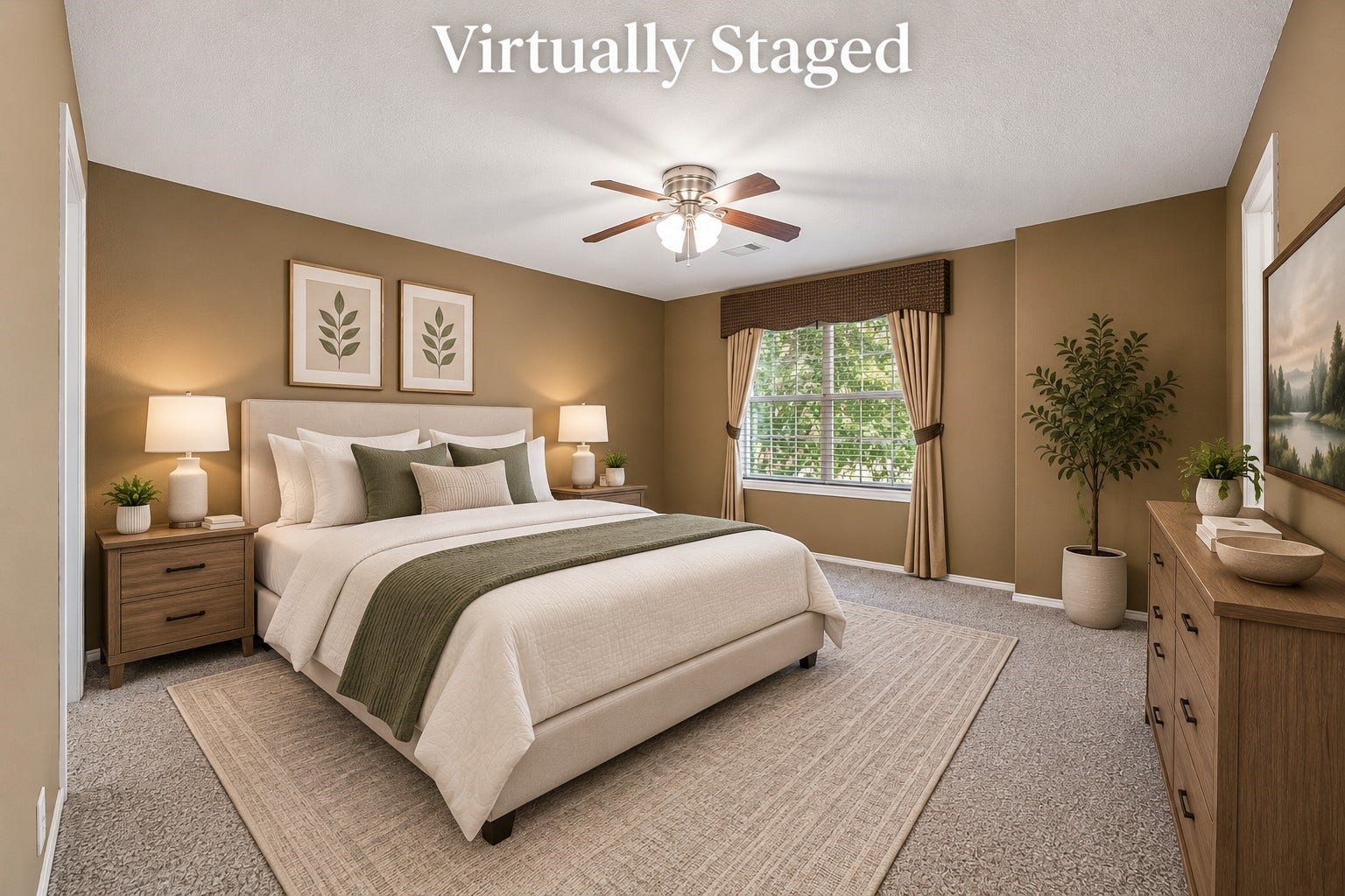 Secondary Bedroom Virtually Staged