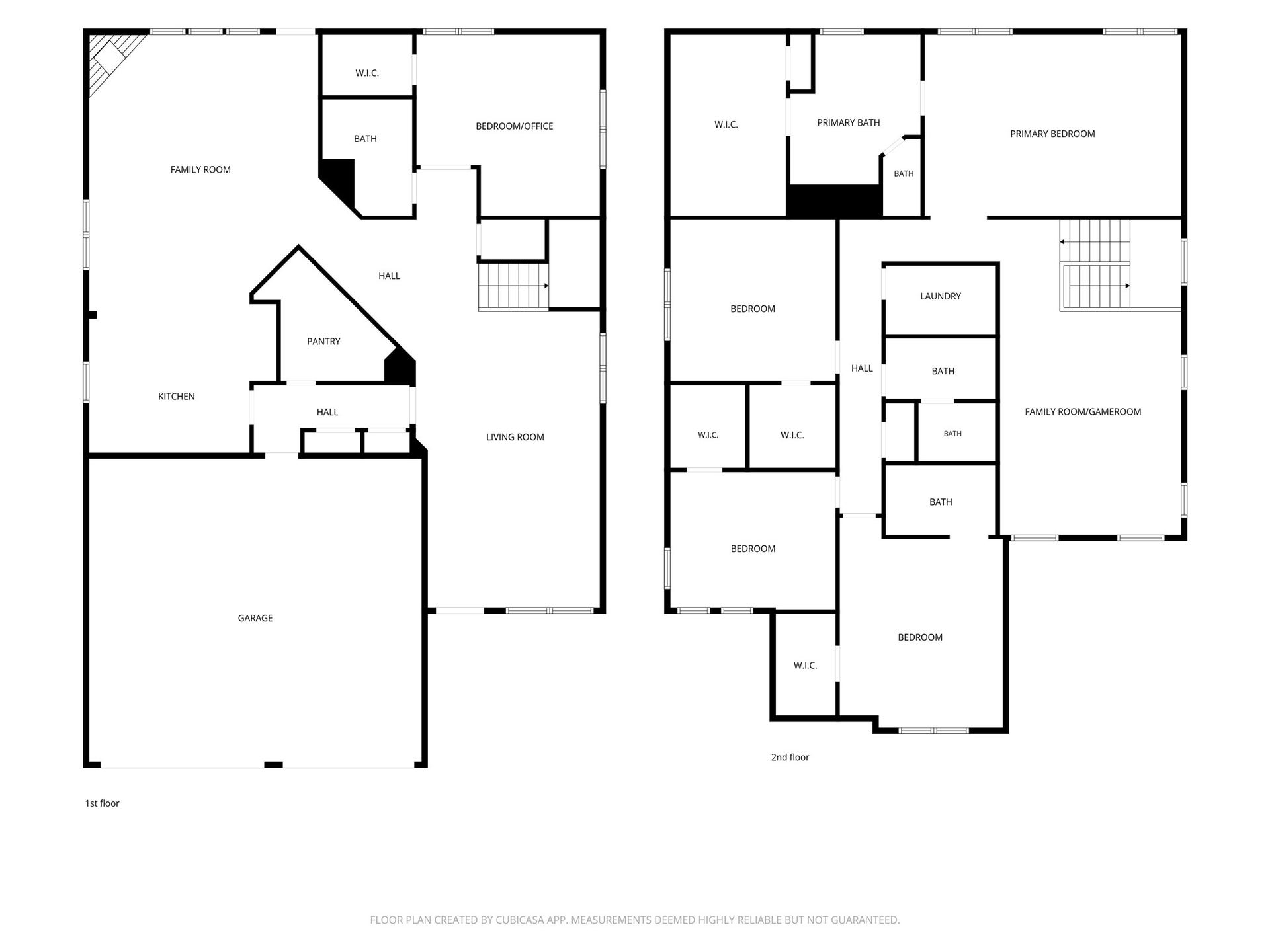1st and 2nd Floor, floor plan.