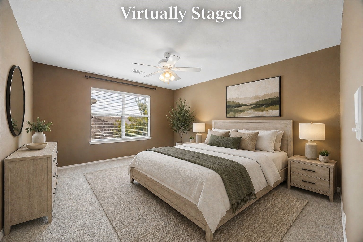 Secondary Bedroom Virtually Staged