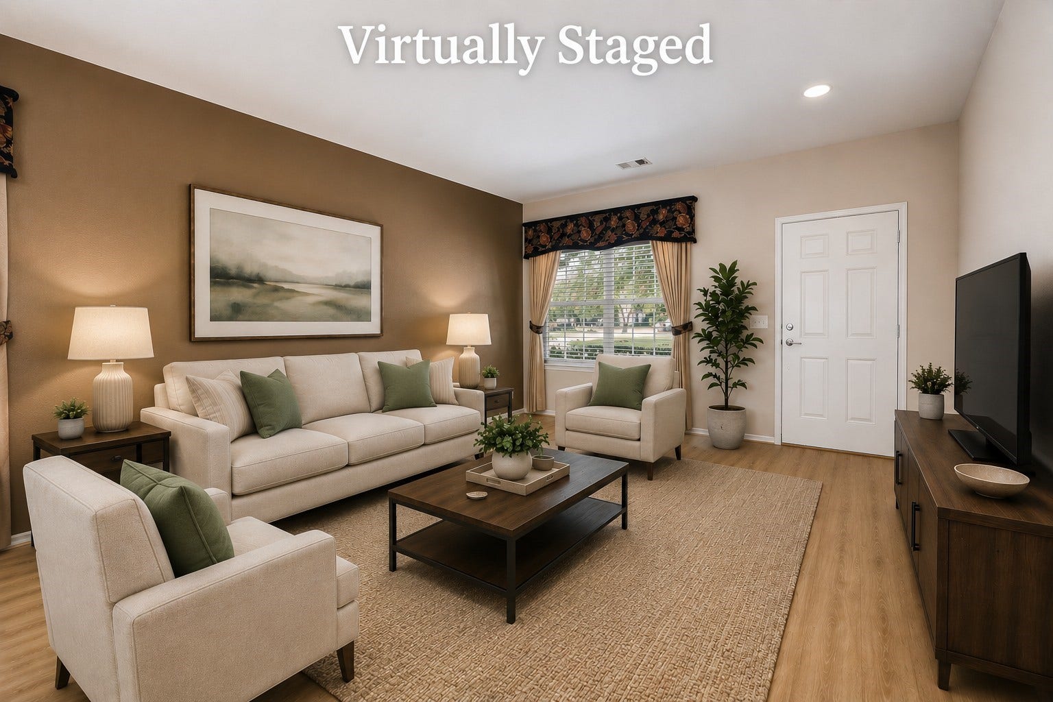 Living Room Virtually Staged