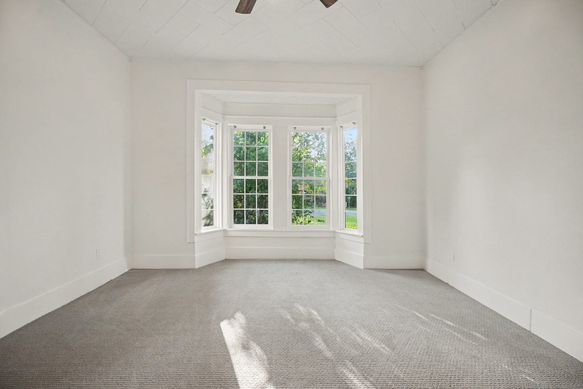 Another large bedroom with more natural lighting