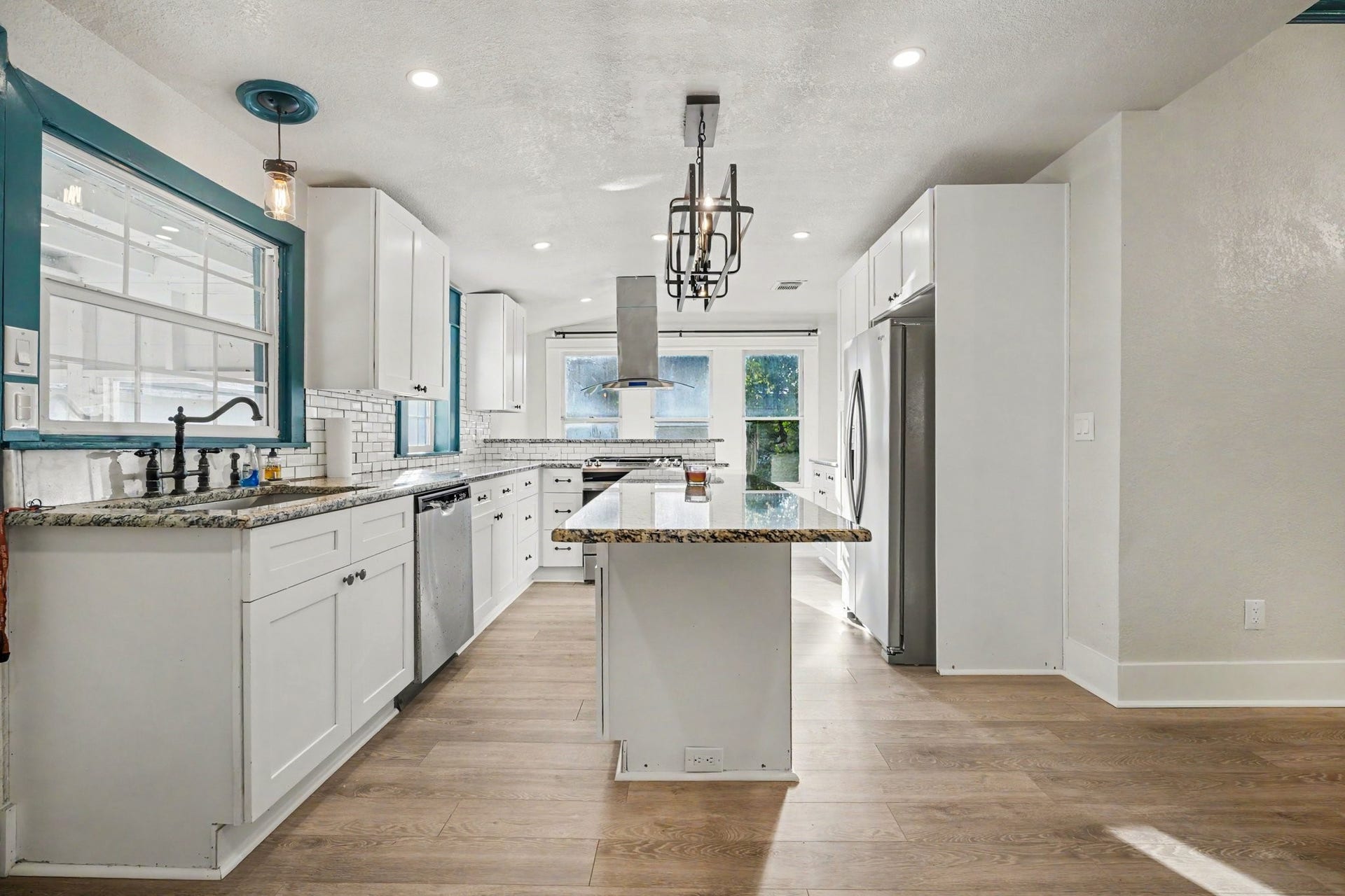 Kitchen sink overlooking outside