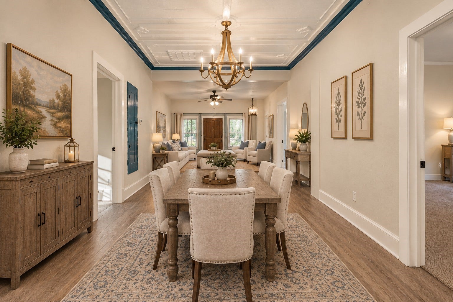 Virtually staged to show room possibility.