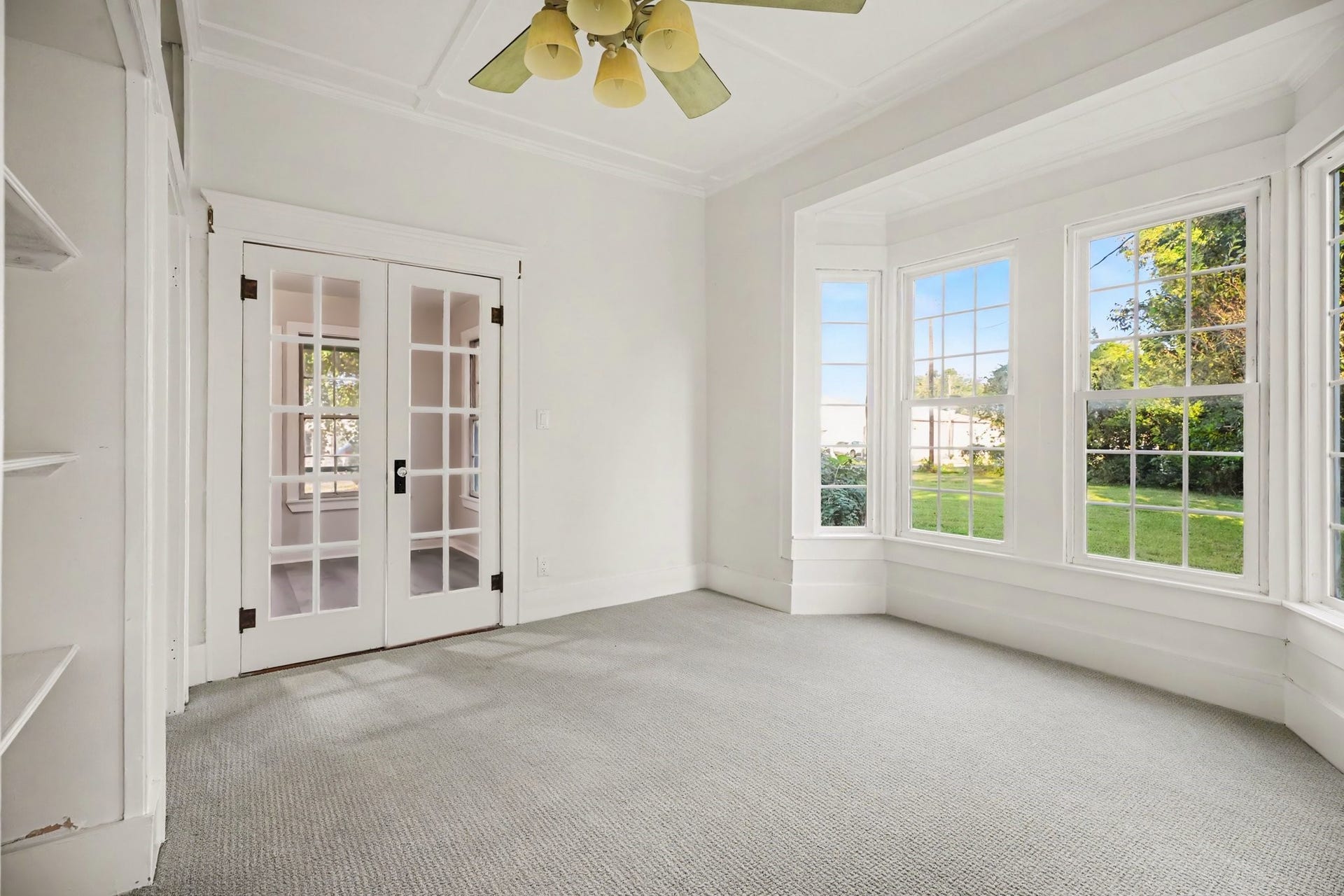 Large bedroom with natural lighting everywhere