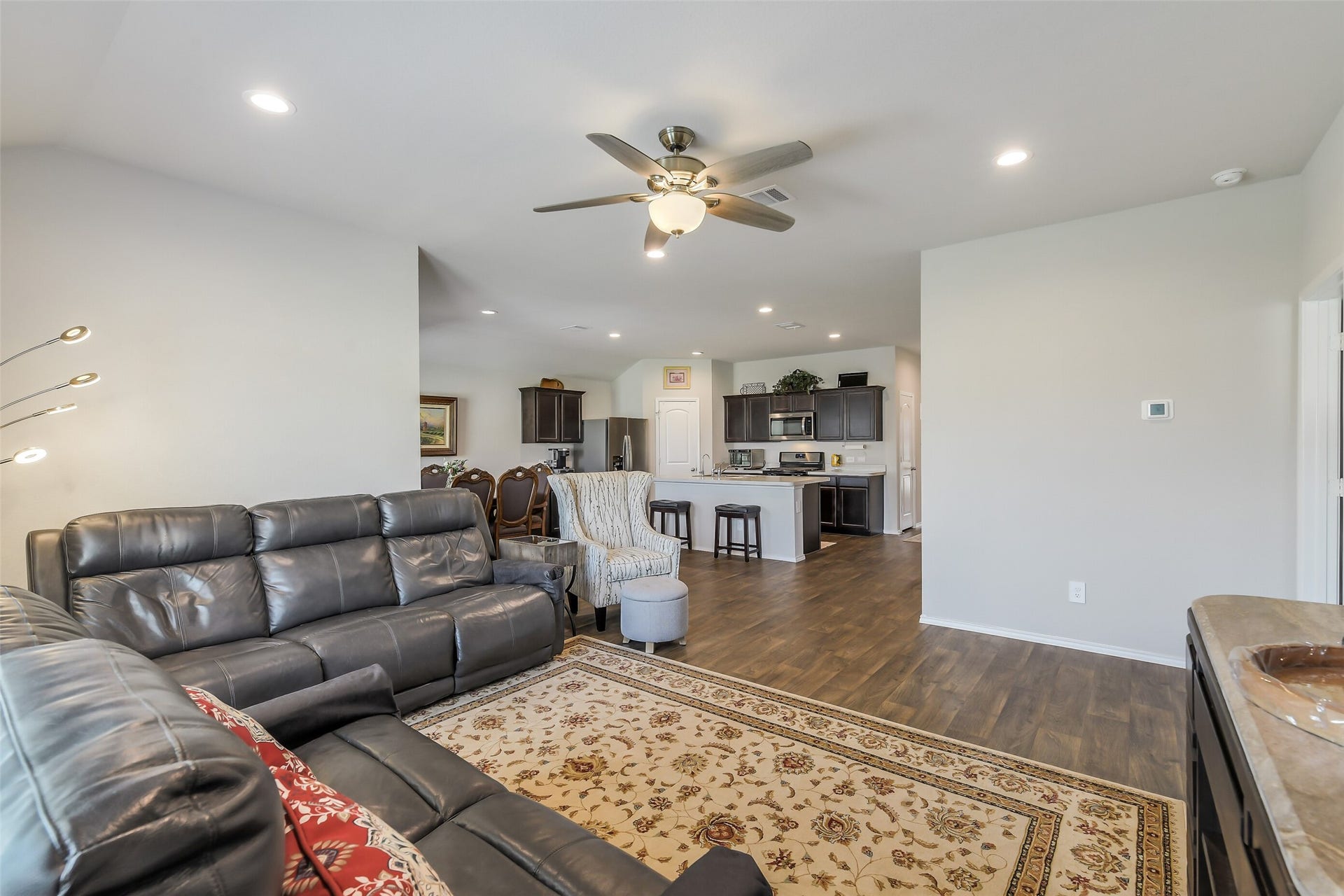 21225 Ivy Woods Court, New Caney, TX 77357 Hard to see in this picture but the area is open to the kitchen and living while still giving some separation.