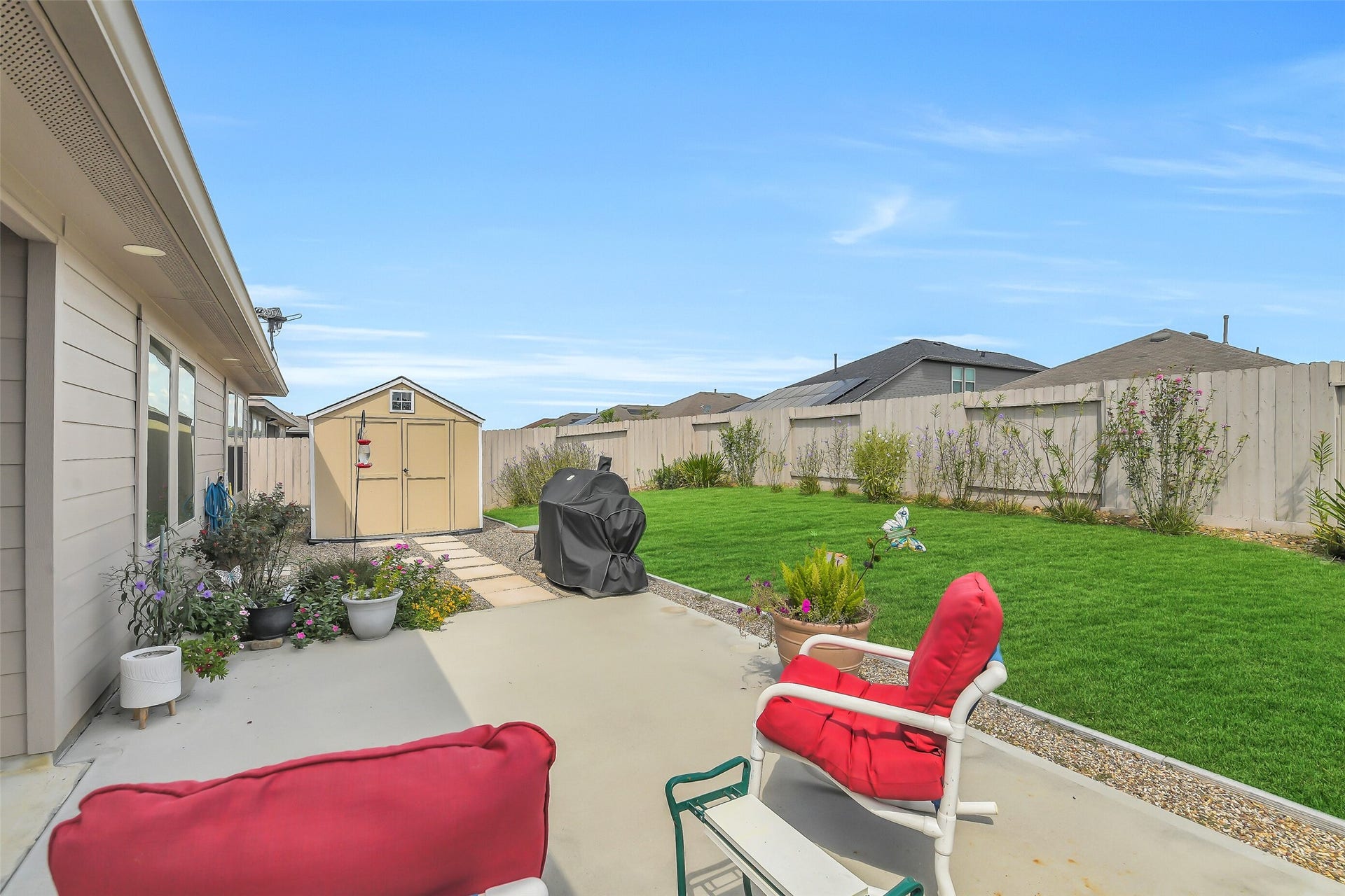 21225 Ivy Woods Court, New Caney, TX 77357 A view from the uncovered area.
