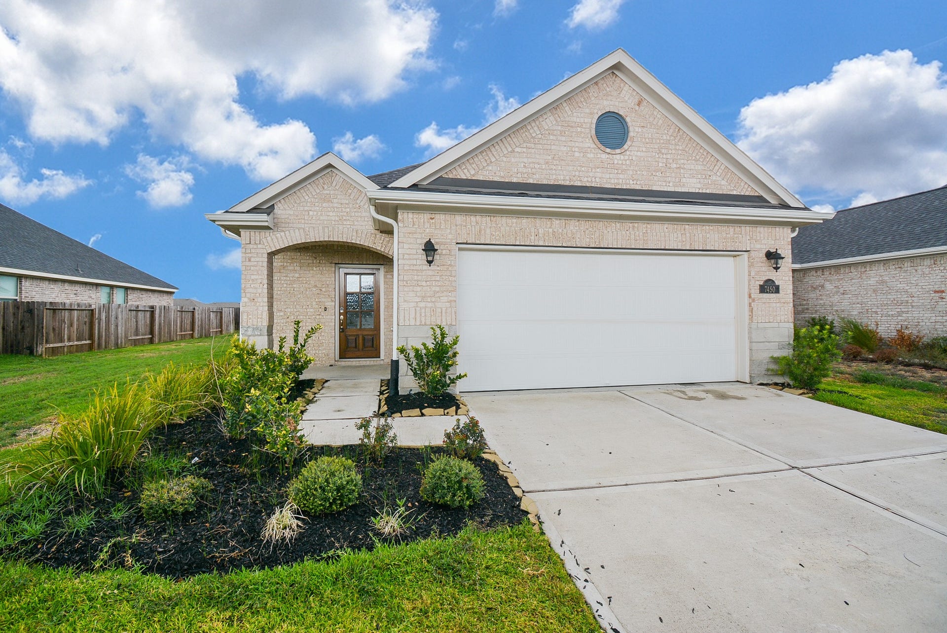 7450 French Quarter Court, Fulshear, TX 77441 This bright, inviting, single family RENTAL offers pure perfection in so many ways! Beautifully maintained, inside and out, this brick, (1) story home features 3 bedrooms, 2 full baths, all sitting on a 5,350 square-foot-lot with 1,602 square-feet of interior living space, and NO BACK NEIGHBORS. The home is located at 7450 French Quarter Court, Fulshear, TX, in the newly developed Polo Ranch community.