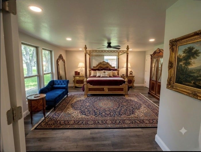 1607 W HOUSTON DR, La Marque, TX 77568 Staged Master Bedroom