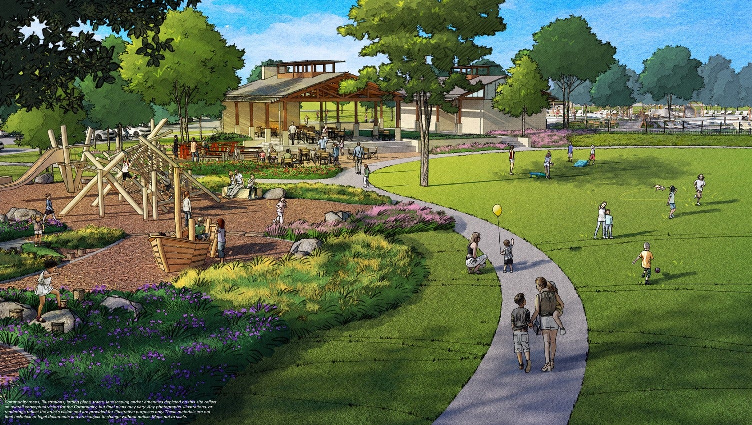 Brookewater Community features walking trails, playgrounds, and natural green spaces that encourage outdoor recreation, activity, and connection with nature.