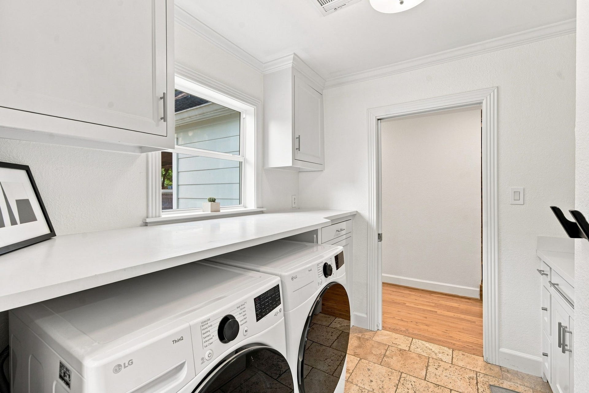 Cabinet storage above.