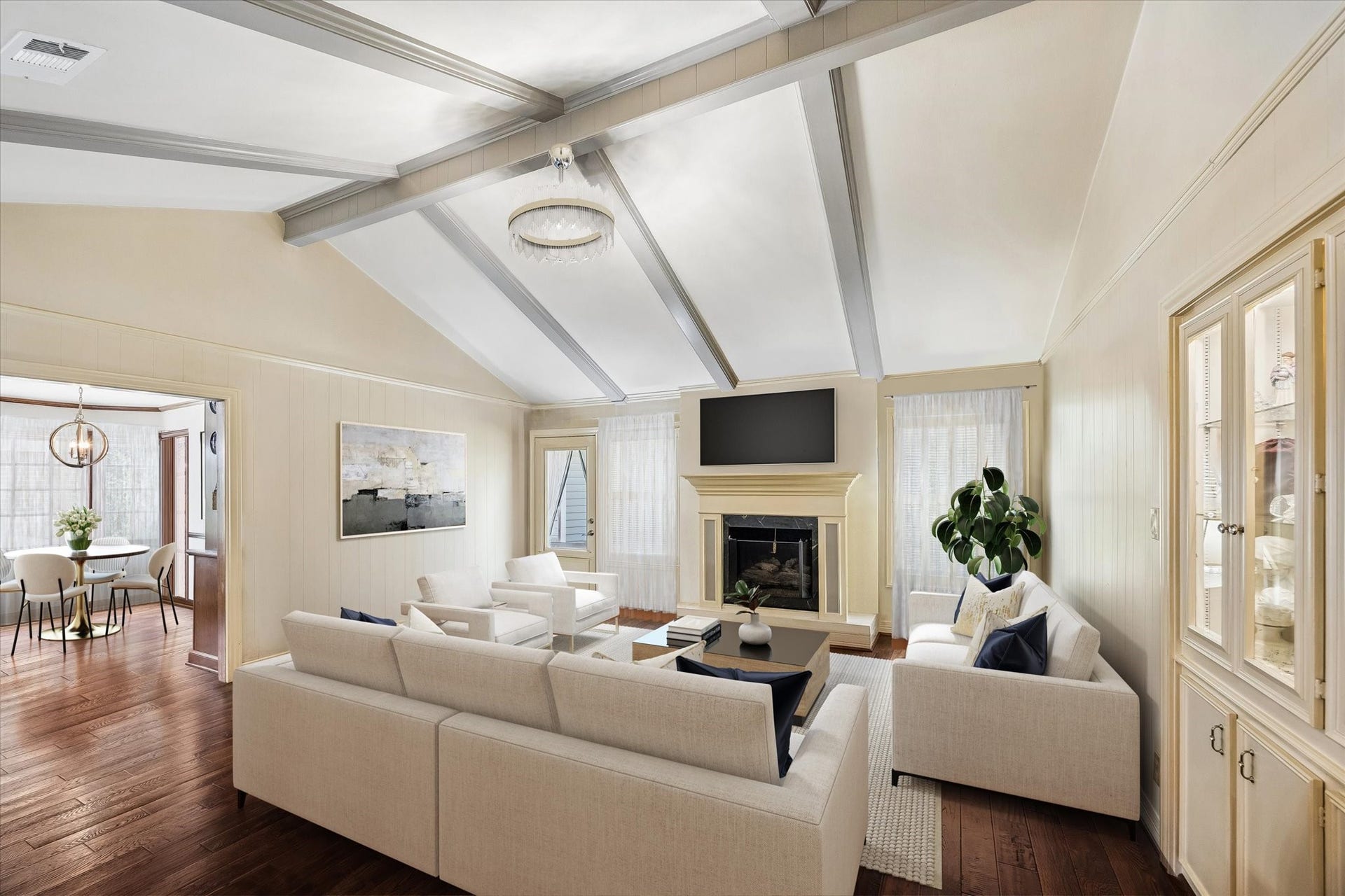 818 Olney Oak Drive, Houston, TX 77079 Virtually staged living room