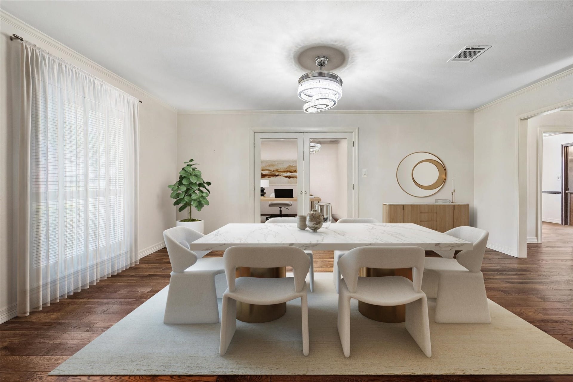 818 Olney Oak Drive, Houston, TX 77079 Virtually Staged Dining Room