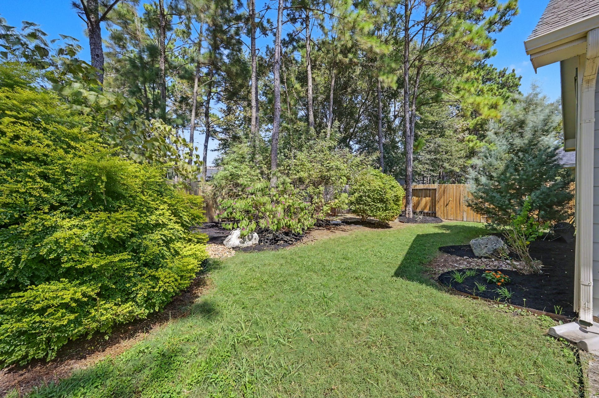 Ample backyard with plenty of privacy