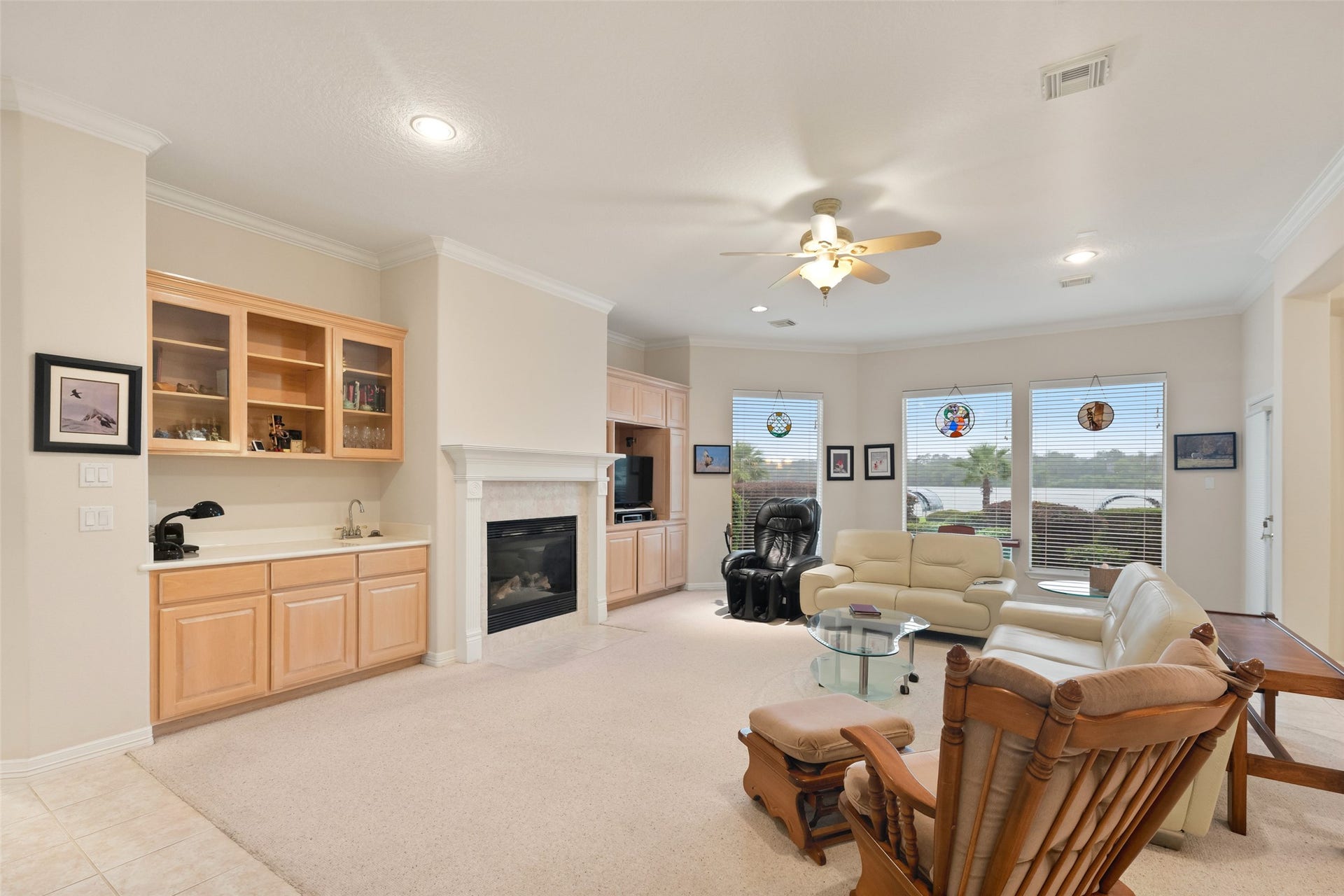 Welcome home!  Lake views greet you as you enter your new home.