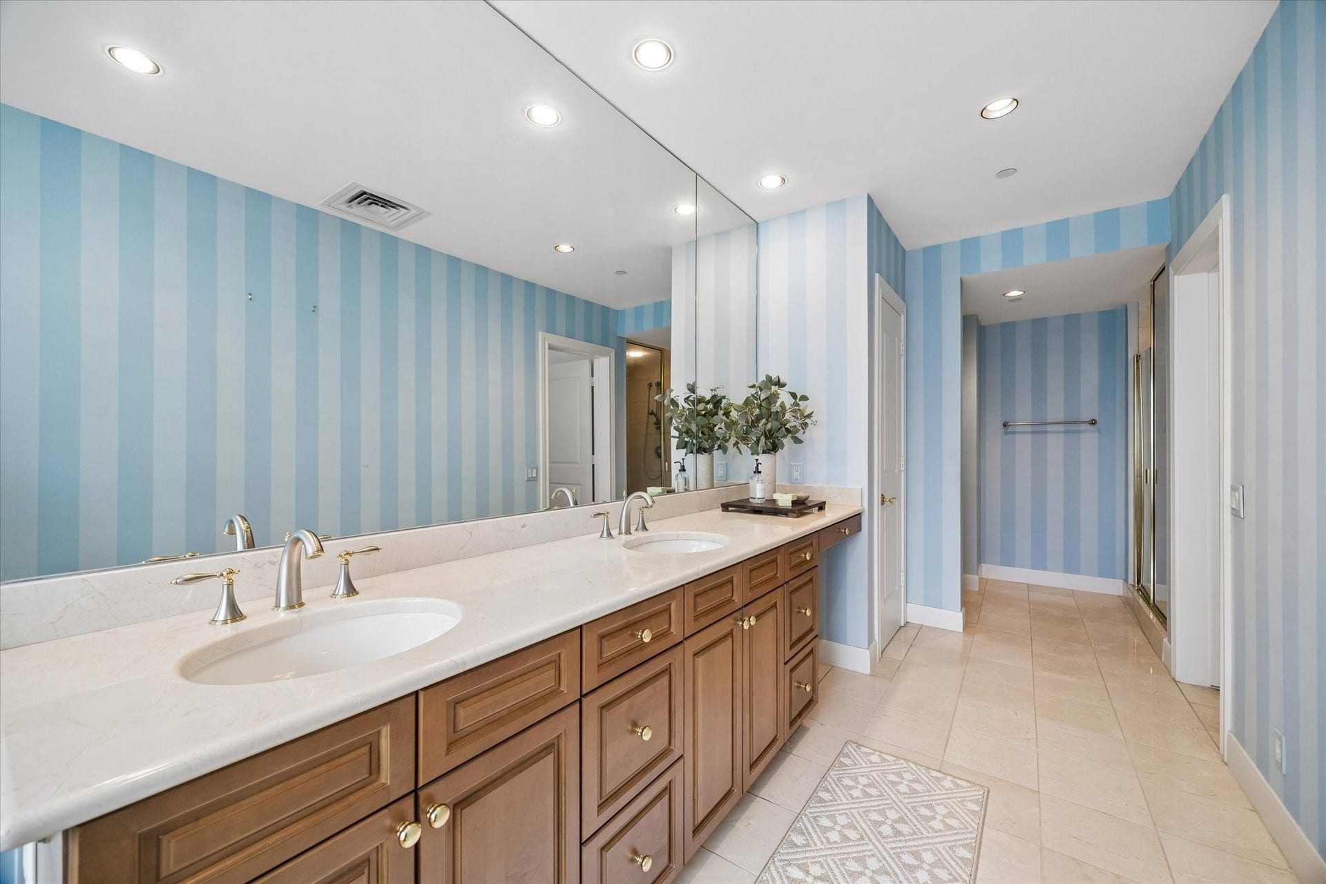 Primary bathroom has separate shower.