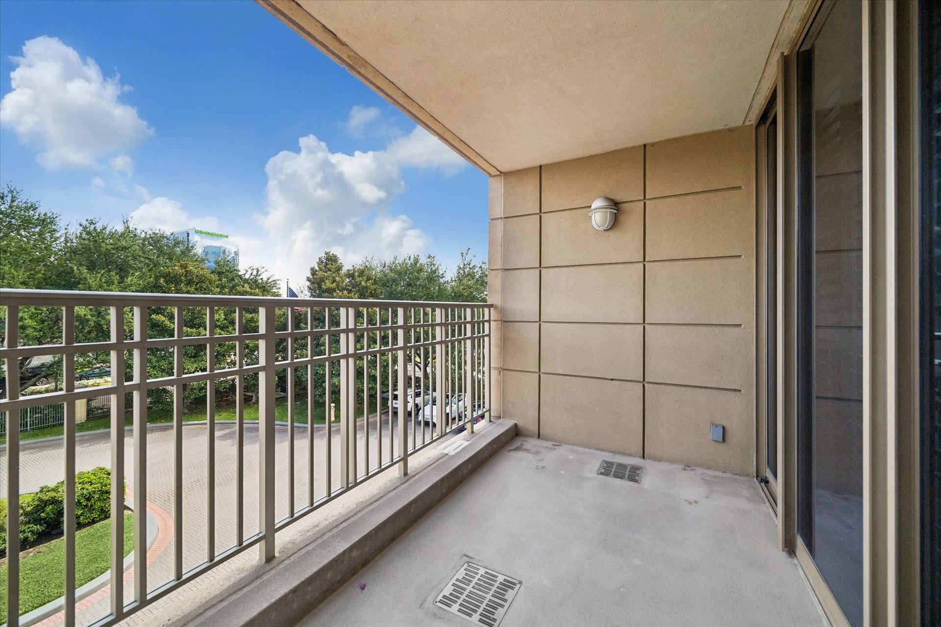 Balcony with east facing views.