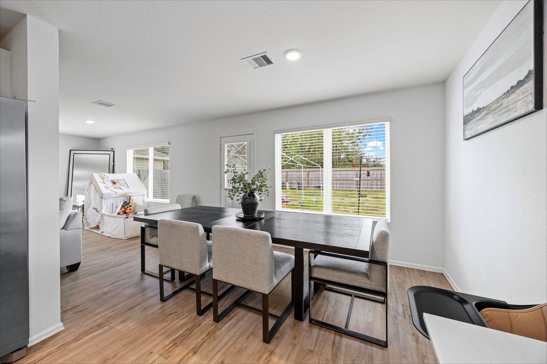 17811 Pemswood Drive, Hockley, TX 77447 Dining area with big windows overlooking the backyard