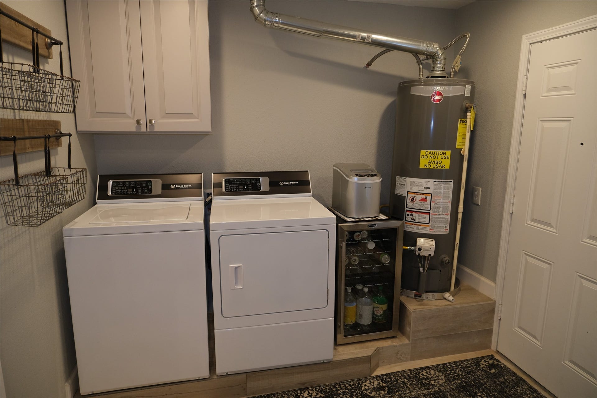 The washer and dryer are excluded from the sale. Washer and dryer do not remain with the house.