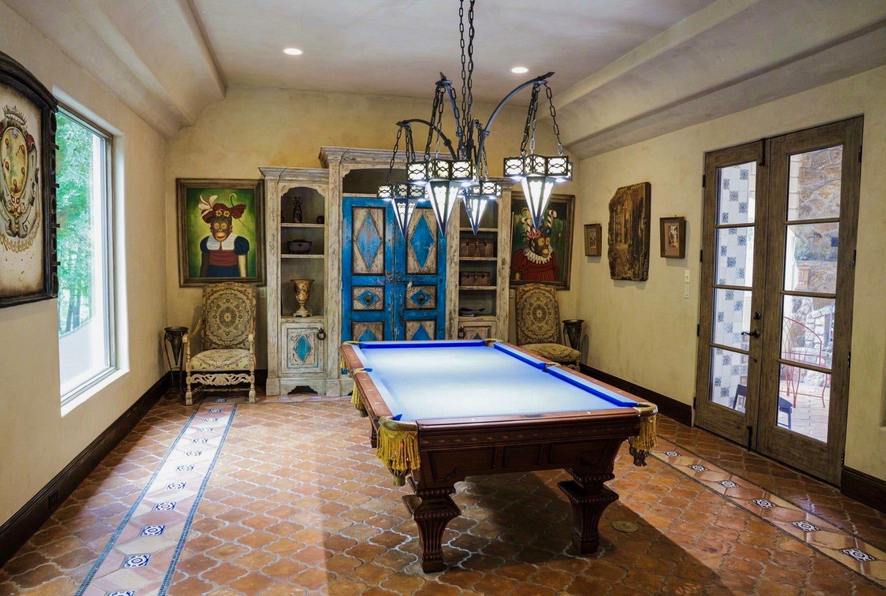 First-floor billiards room perfect for entertaining!