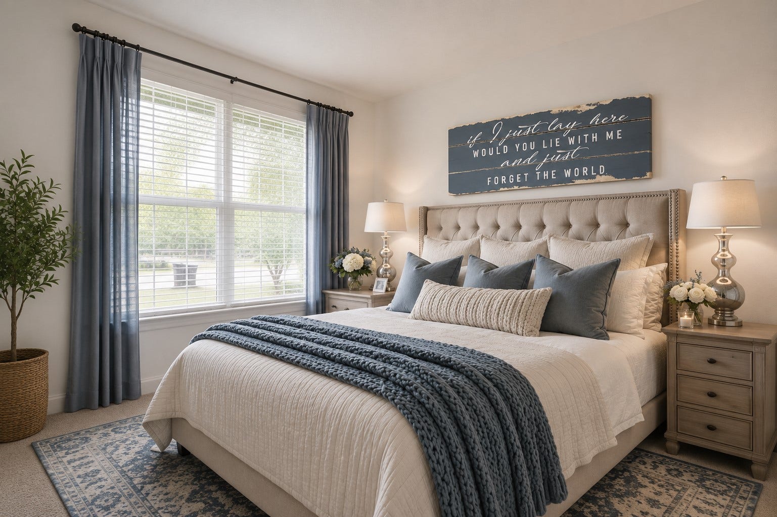 Versatile front bedroom filled with natural lightperfect as a welcoming guest room, a private home office, or a comfortable bedroom for a family member. Virtually Staged.