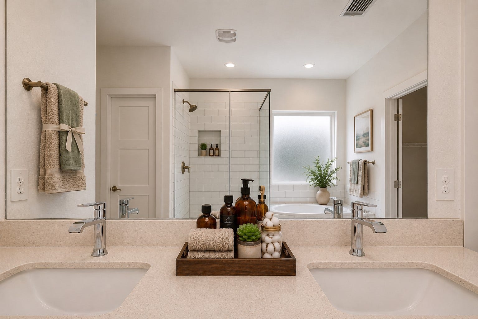 virtual staged master bath.