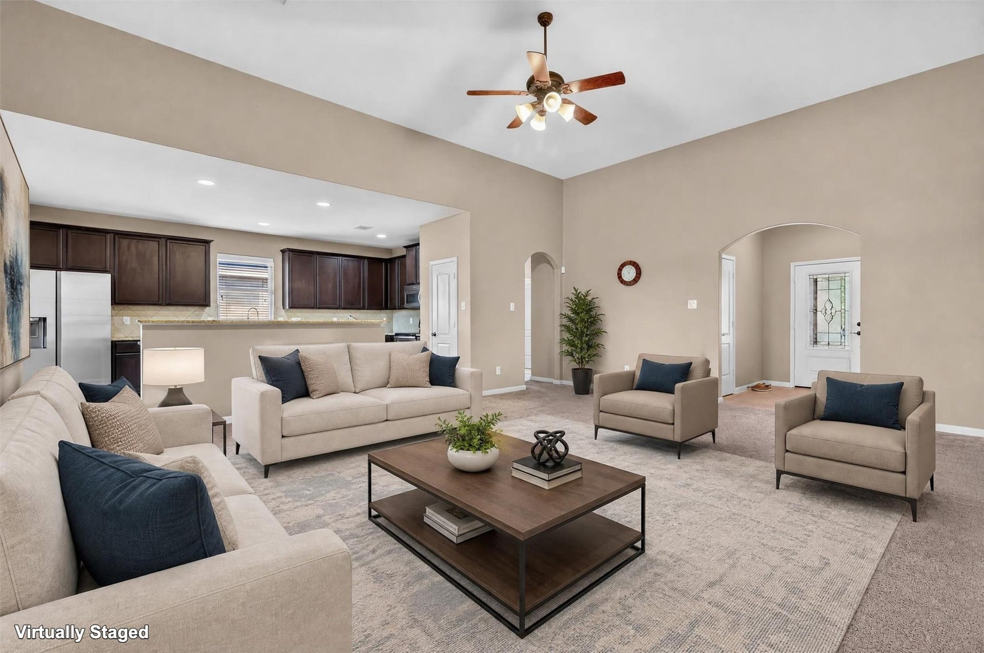 22907 Gentle Shadow Drive, Hockley, TX 77447 Leave the day behind and retreat to your relaxing primary suite. Create a space that feels entirely your own, with soft bedding, warm accents, and the personal touches that make a bedroom a welcome escape.
