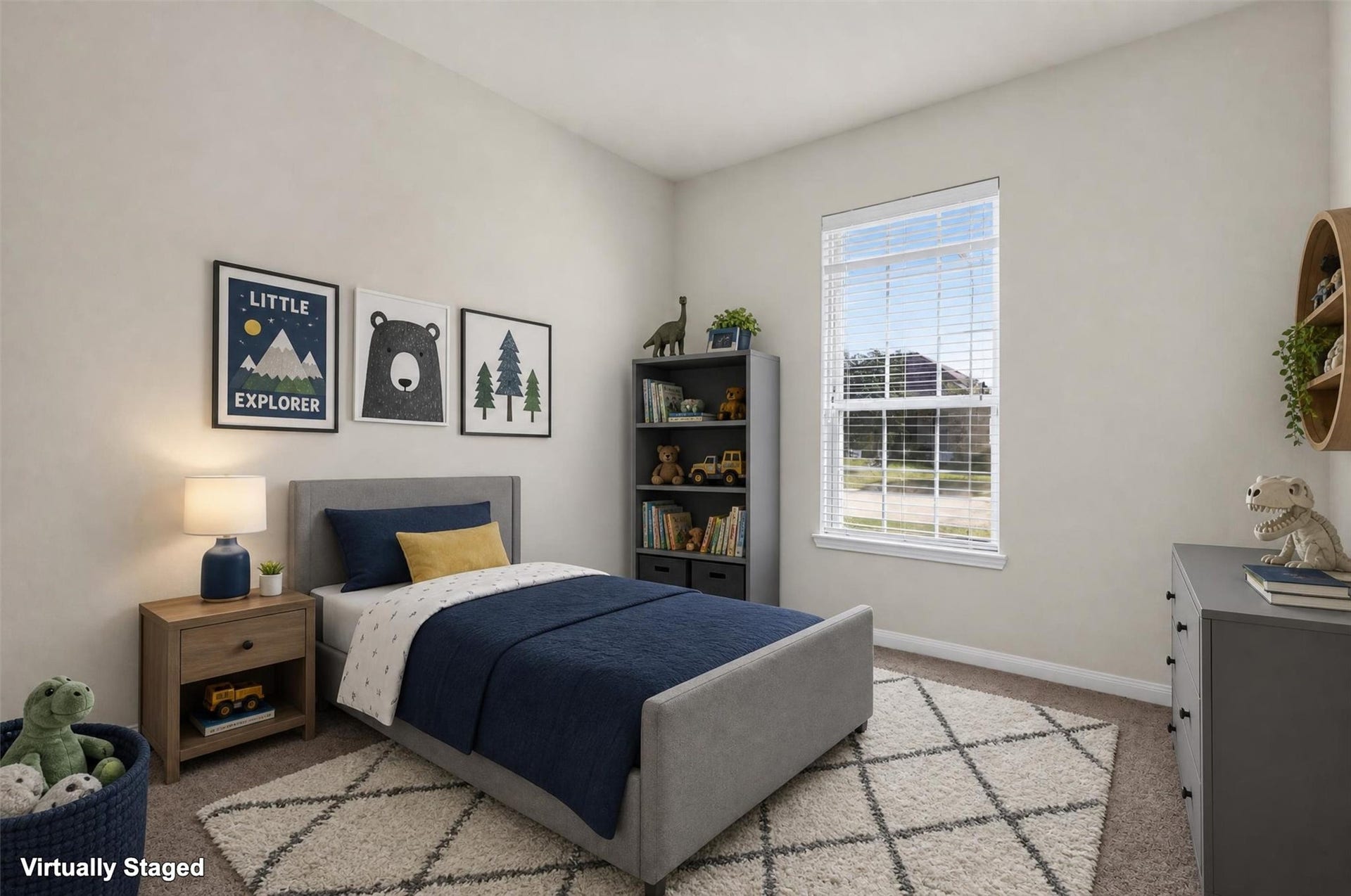 22907 Gentle Shadow Drive, Hockley, TX 77447 A welcoming space to make your own! The fourth bedroom features a tall window that brings in natural light, soft carpeting, and neutral walls ready for your favorite colors and dcor