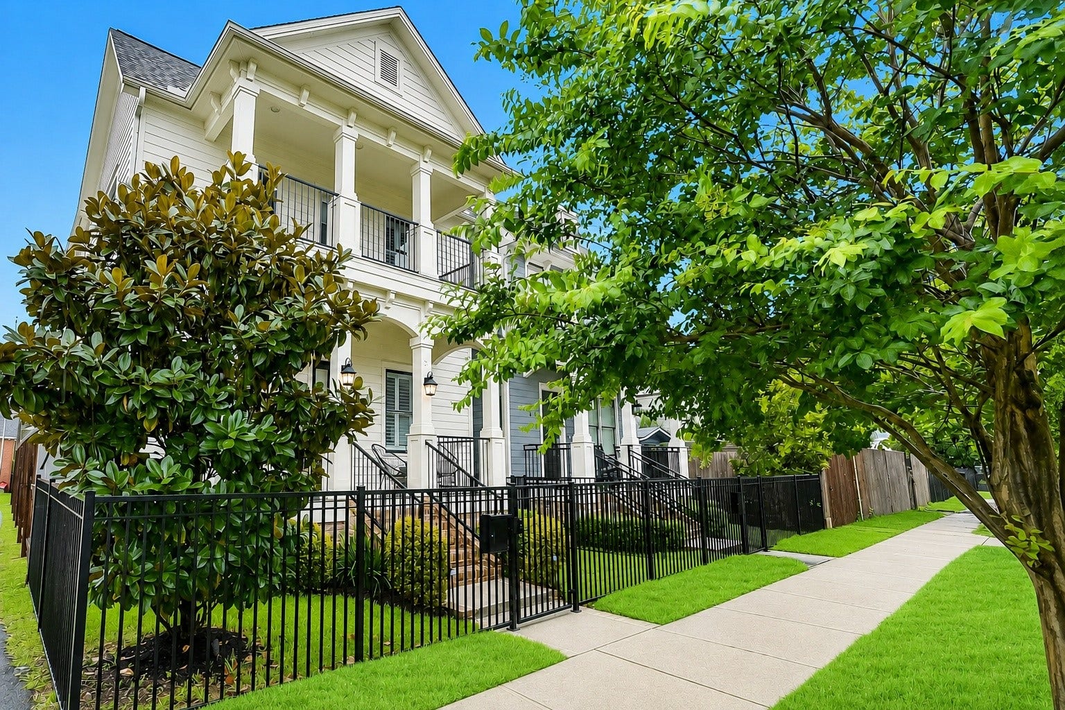 Inviting curb appeal. Notice the mature magnolia tree. Fully fenced-infront yard. Available for immediate move-in!