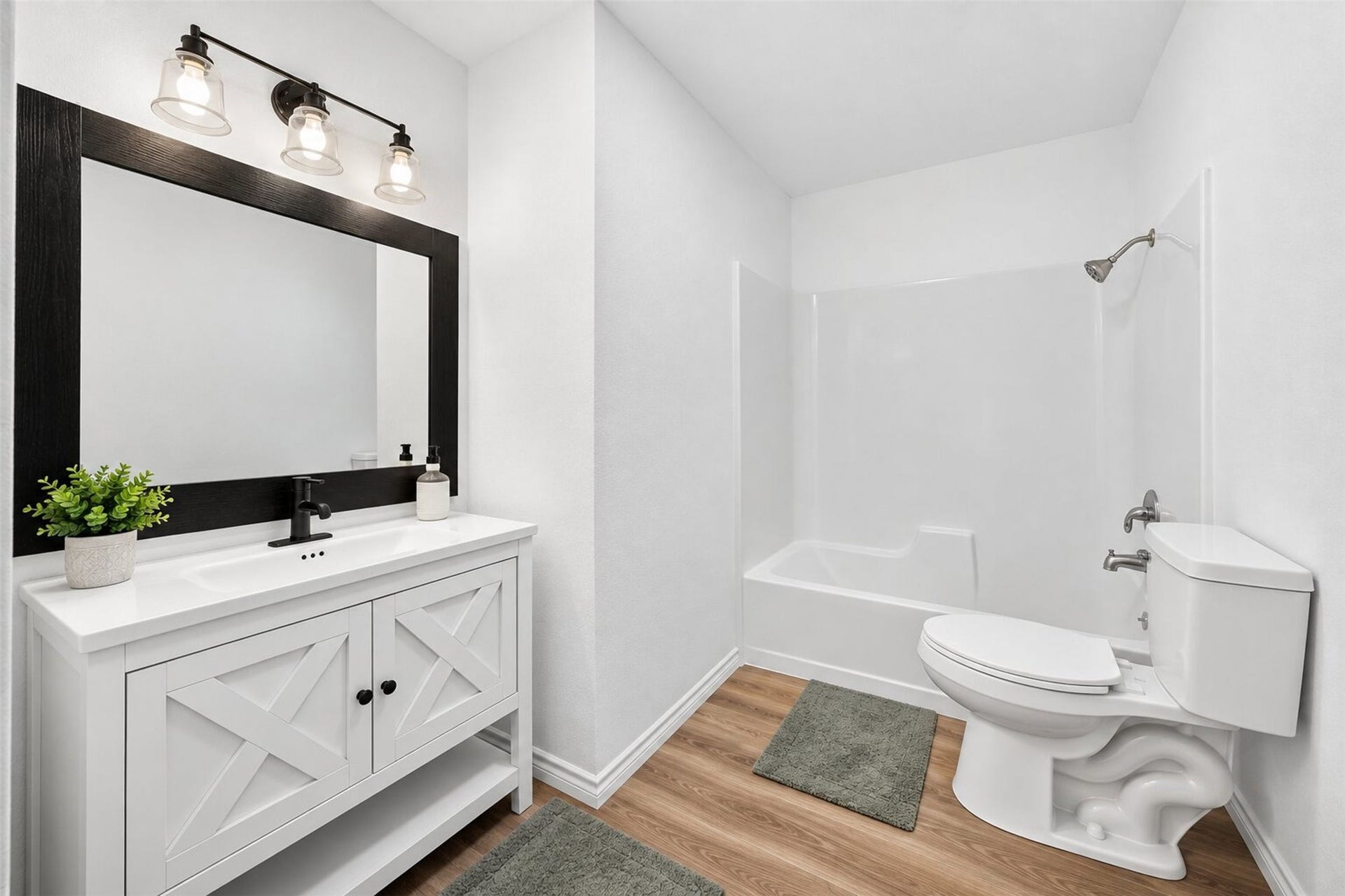 4913 Partridge Street, La Marque, TX 77568 New vanity and fixture, new toilet and new flooring.