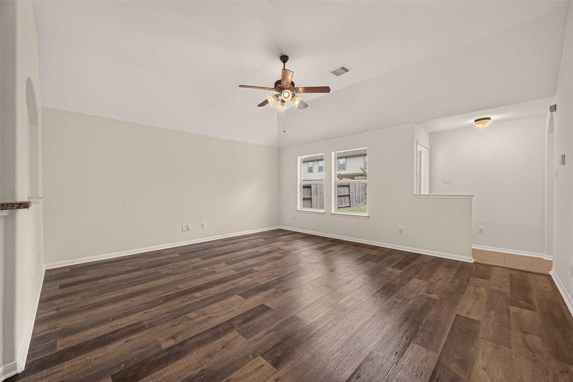4714 Lake Rim Drive, Alvin, TX 77511 Living room is huge - separated exit to back yard