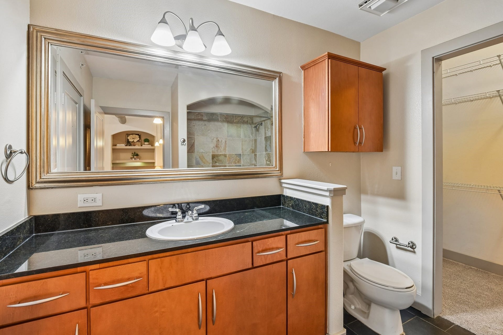 1901 Post Oak Boulevard, #2607, Houston, TX 77056 Large vanity in the secondary bedroom