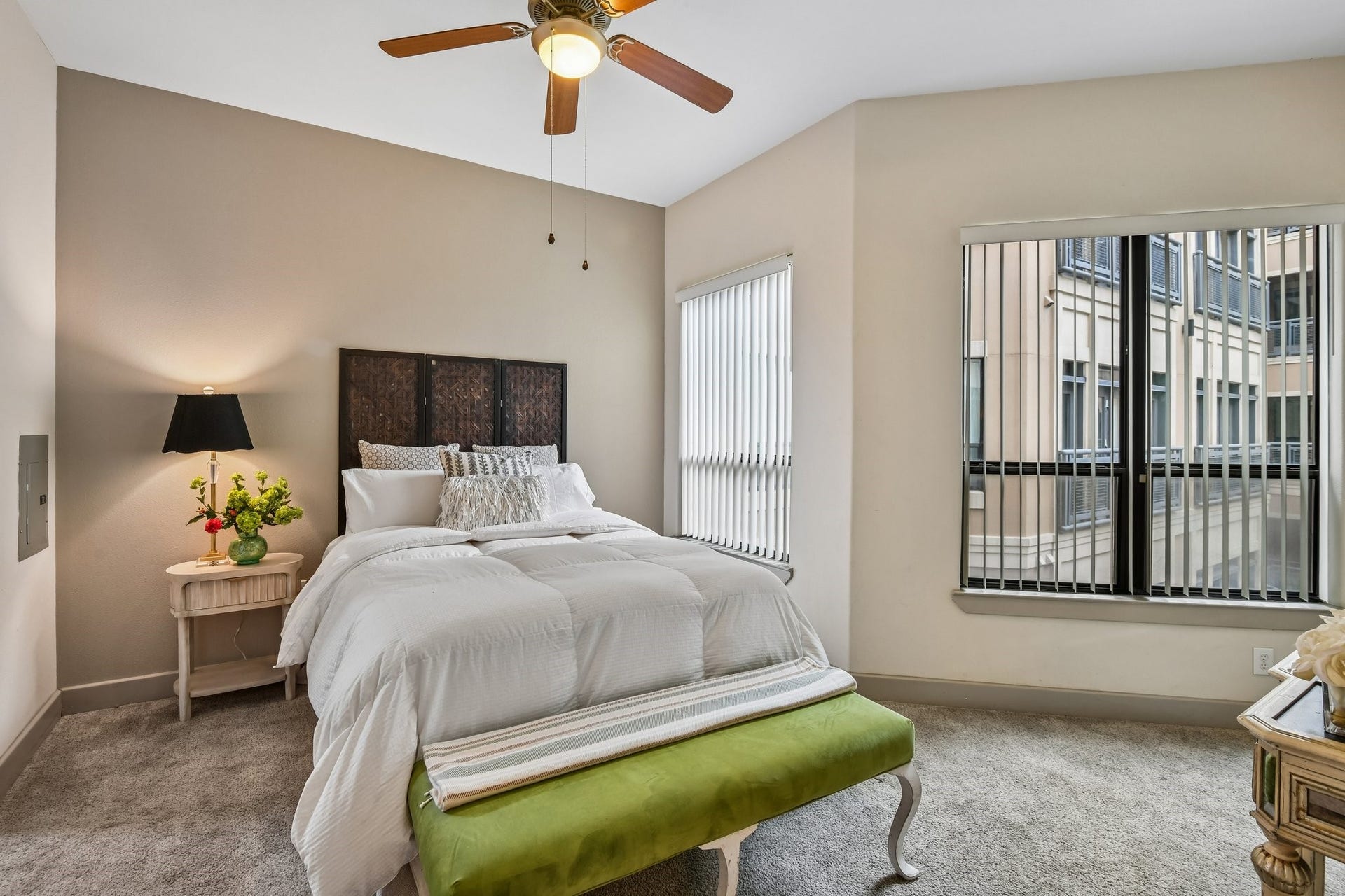 1901 Post Oak Boulevard, #2607, Houston, TX 77056 One of two bedrooms, also large windows provide natural light