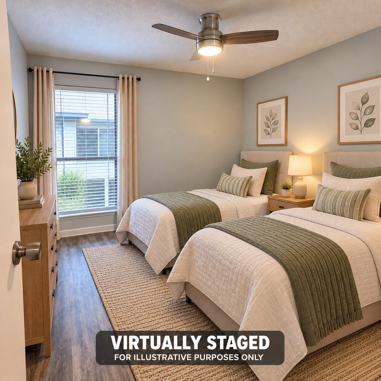260 El Dorado Boulevard, #808, Houston, TX 77598 Virtual stagged to give you the idea of how spacious this room is. It could fit 2 twin bed.