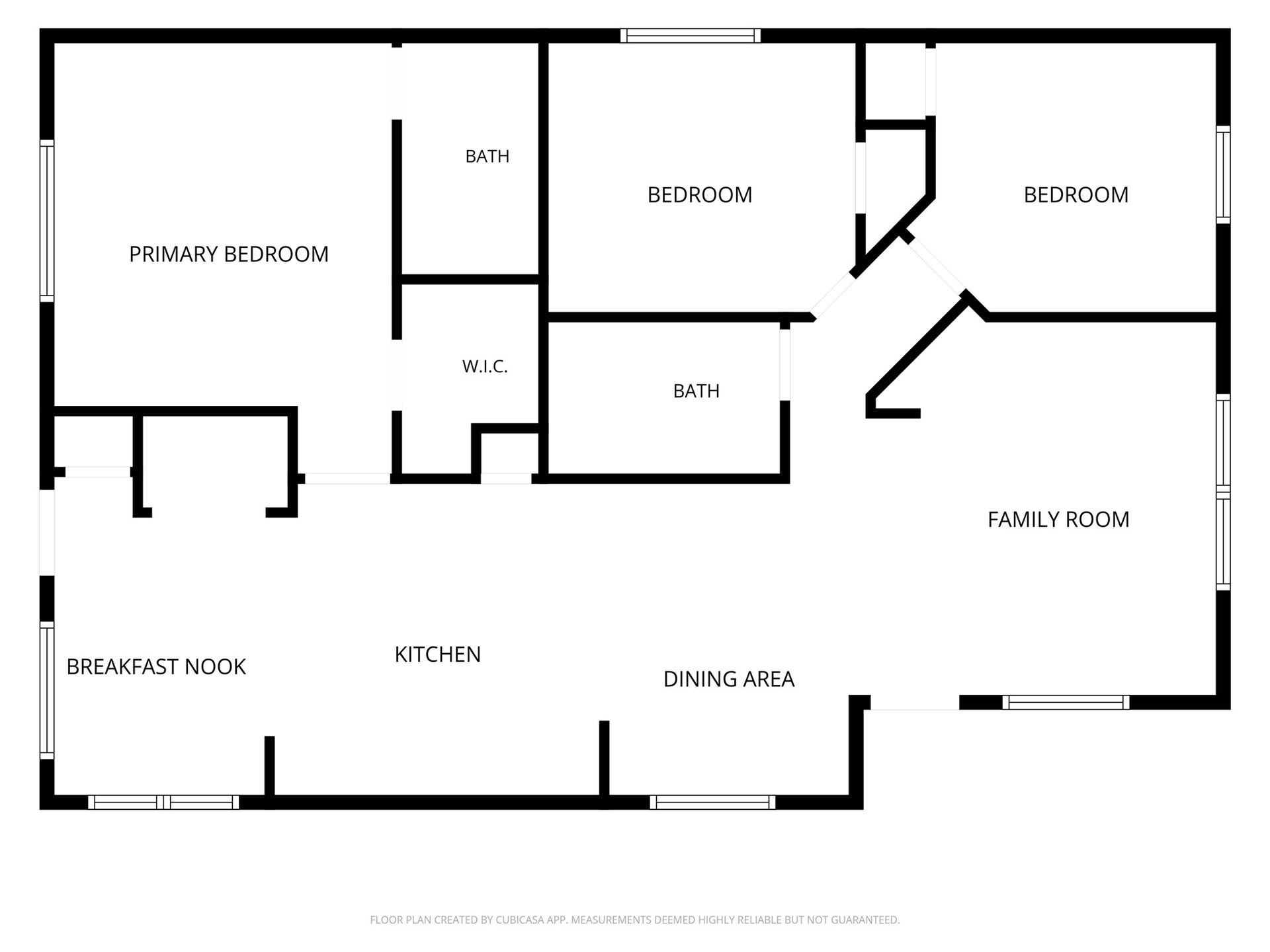 19547 Fletcher Way Drive, Houston, TX 77073 Floor plan illustrates the homes efficient three-bedroom layout and flow between the living, dining, kitchen, and bedroom spaces.