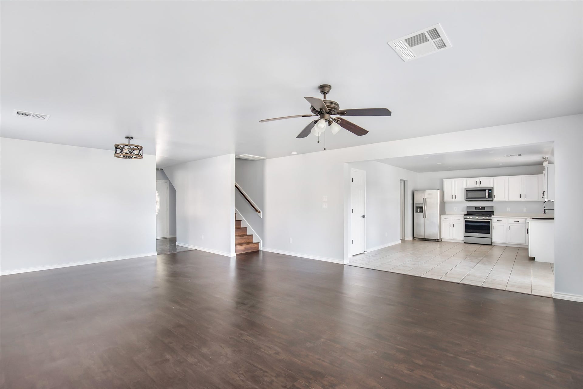 639 Trail Springs Court, Kingwood, TX 77339 Living, dining, kitchen combo - Open floor plan