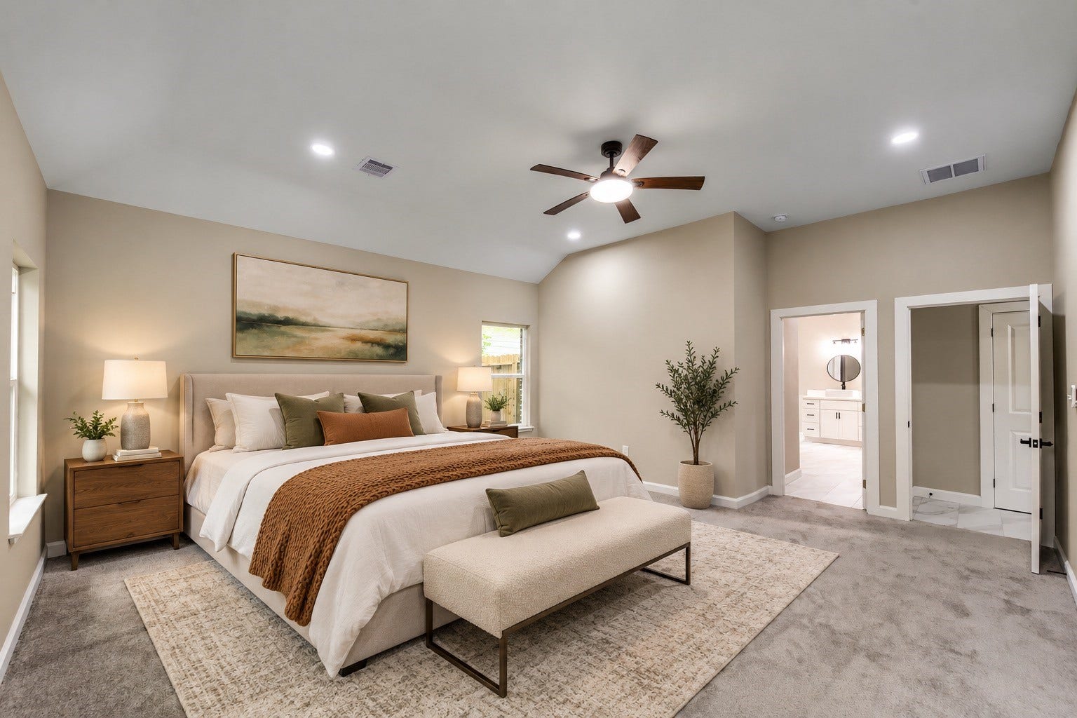 9806 Southwick Drive, Humble, TX 77338 Virtually staged primary bedroom