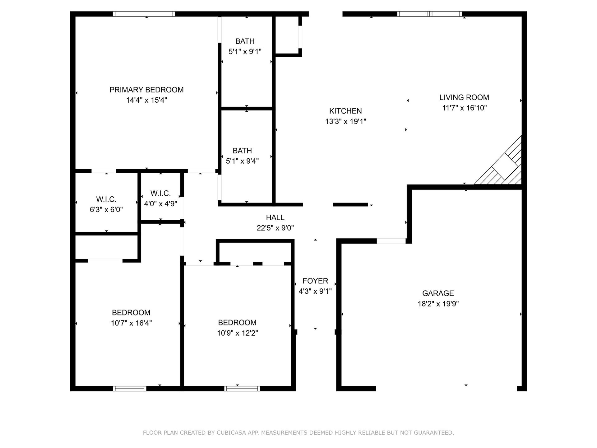 Floorplan - room measurement is estimated and should be verify by tenant and/or their agent.