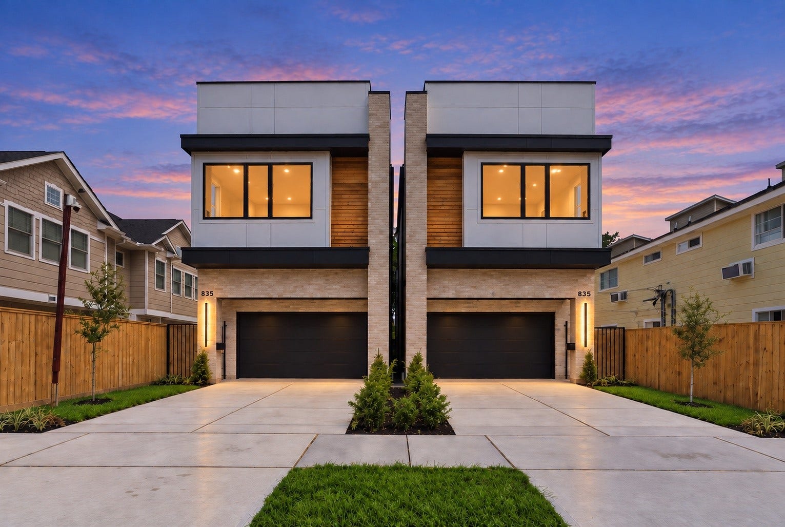 835 W 25th Street, Houston, TX 77008 Stunning new construction by Core Builders in the heart of the Houston Heights! Striking contemporary architecture, elegant brick accents, sleek black garage doors, and beautifully landscaped grounds create exceptional curb appeal.