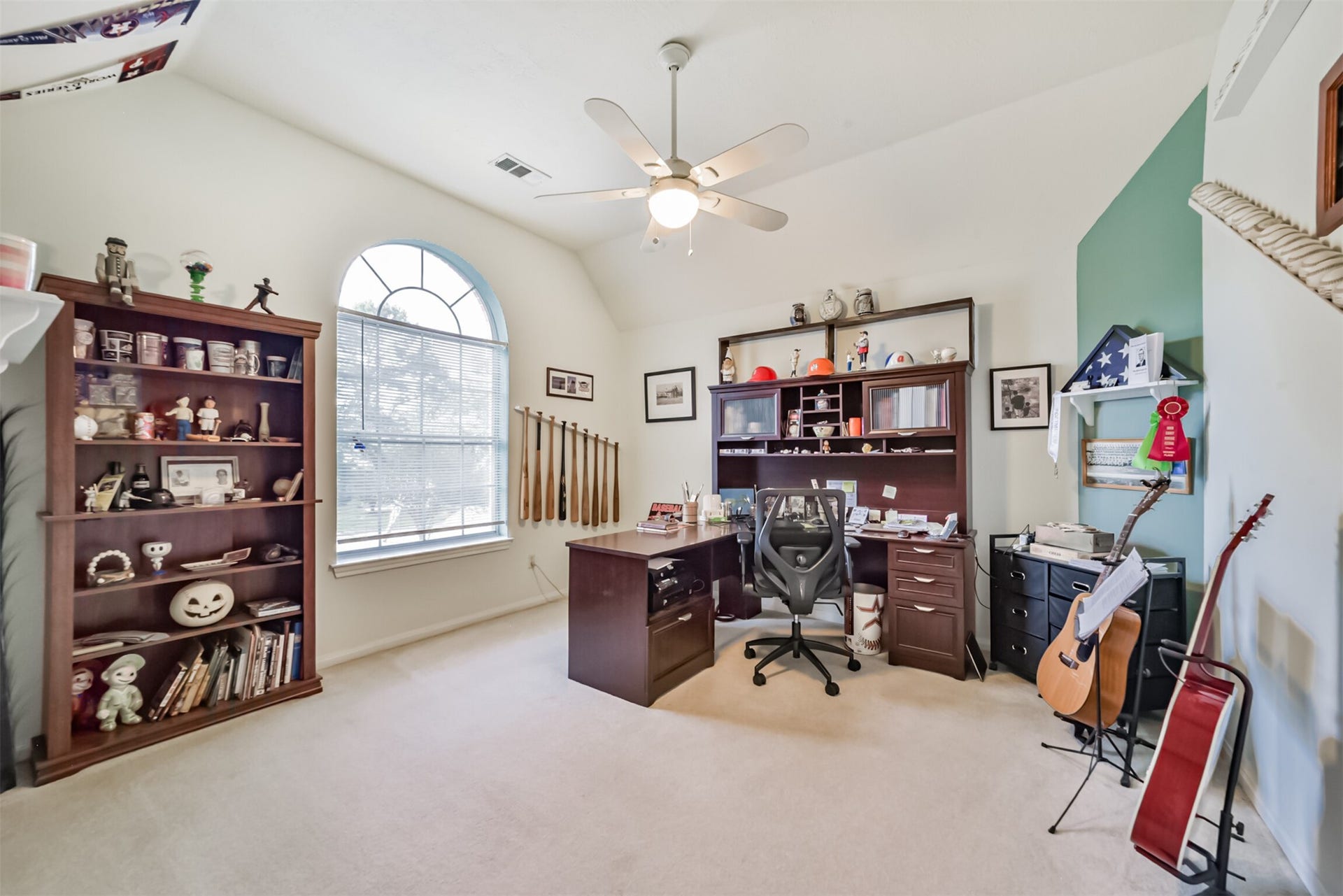 18402 Spinner Court Drive, Humble, TX 77346 Upstairs, the fourth bedroom doubles as a home office and entertainment space.