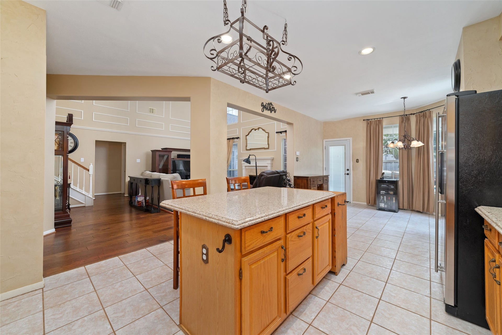 Kitchen and breakfast area opening naturally into the main living space.