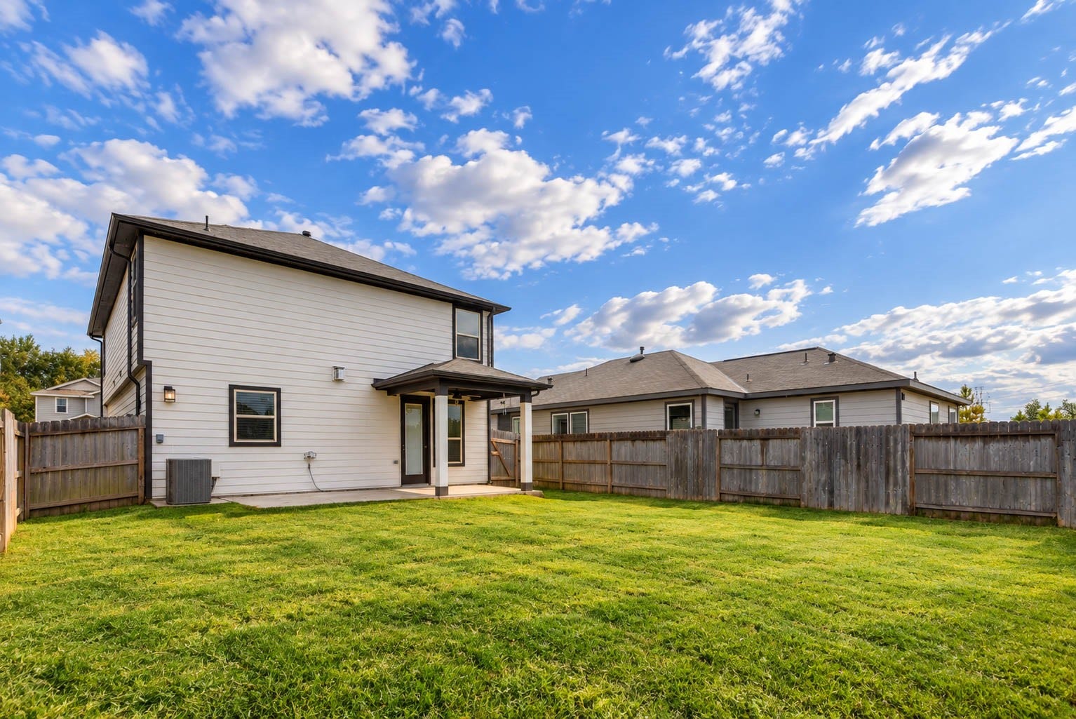 6131 Morning Fern Lane, Humble, TX 77338 Enjoy the possibilities of this wonderful backyard retreat! The covered patio provides a comfortable spot for outdoor seating, while the expansive lawn offers plenty of room for recreation.