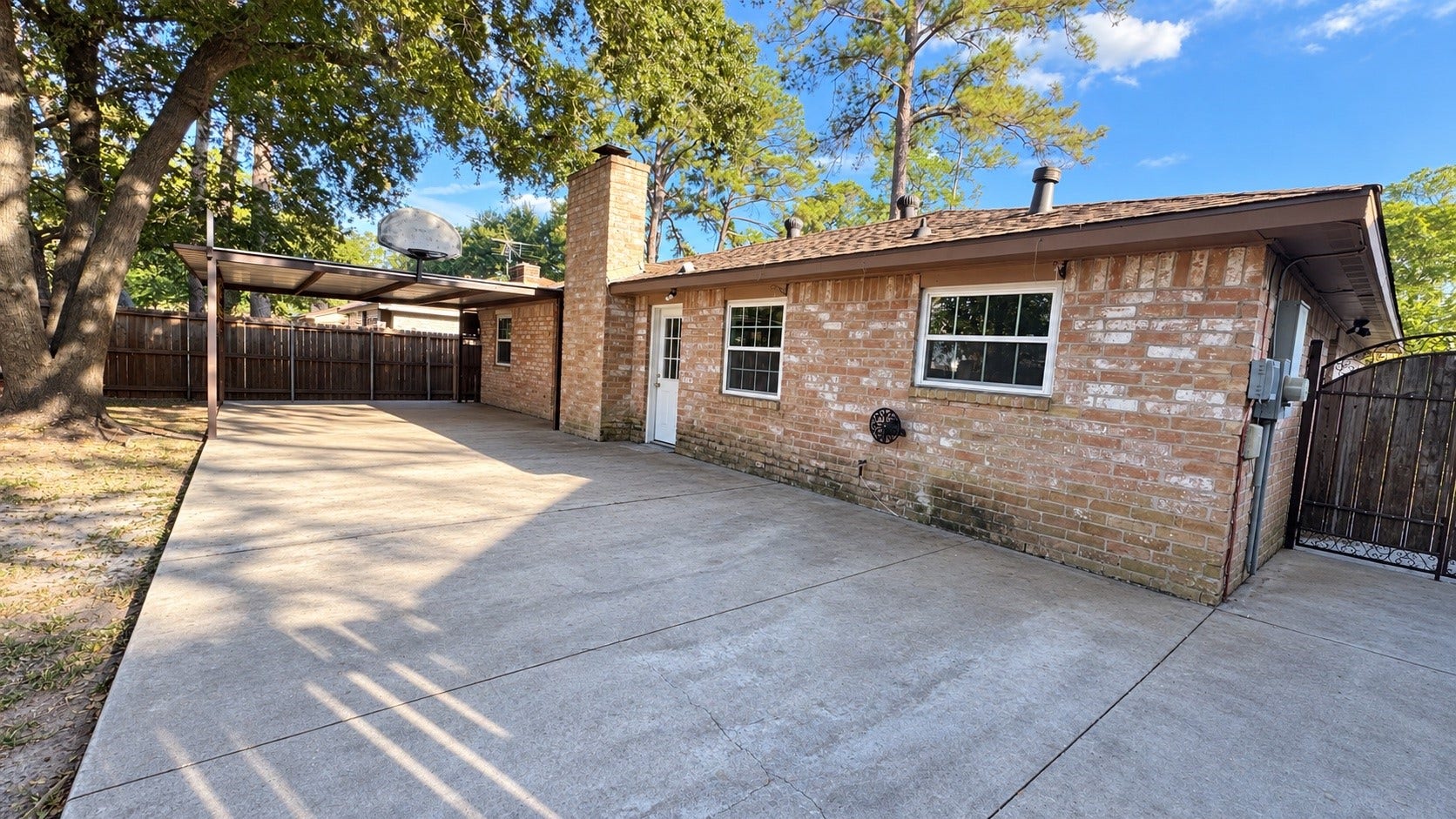 4319 Towergate Drive, Spring, TX 77373 Concrete patio and partially covered