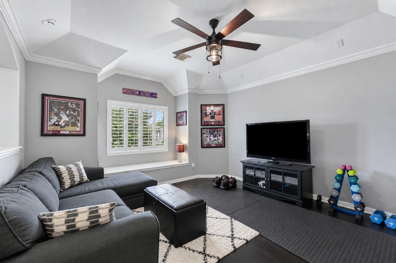 Upstairs game room / media room