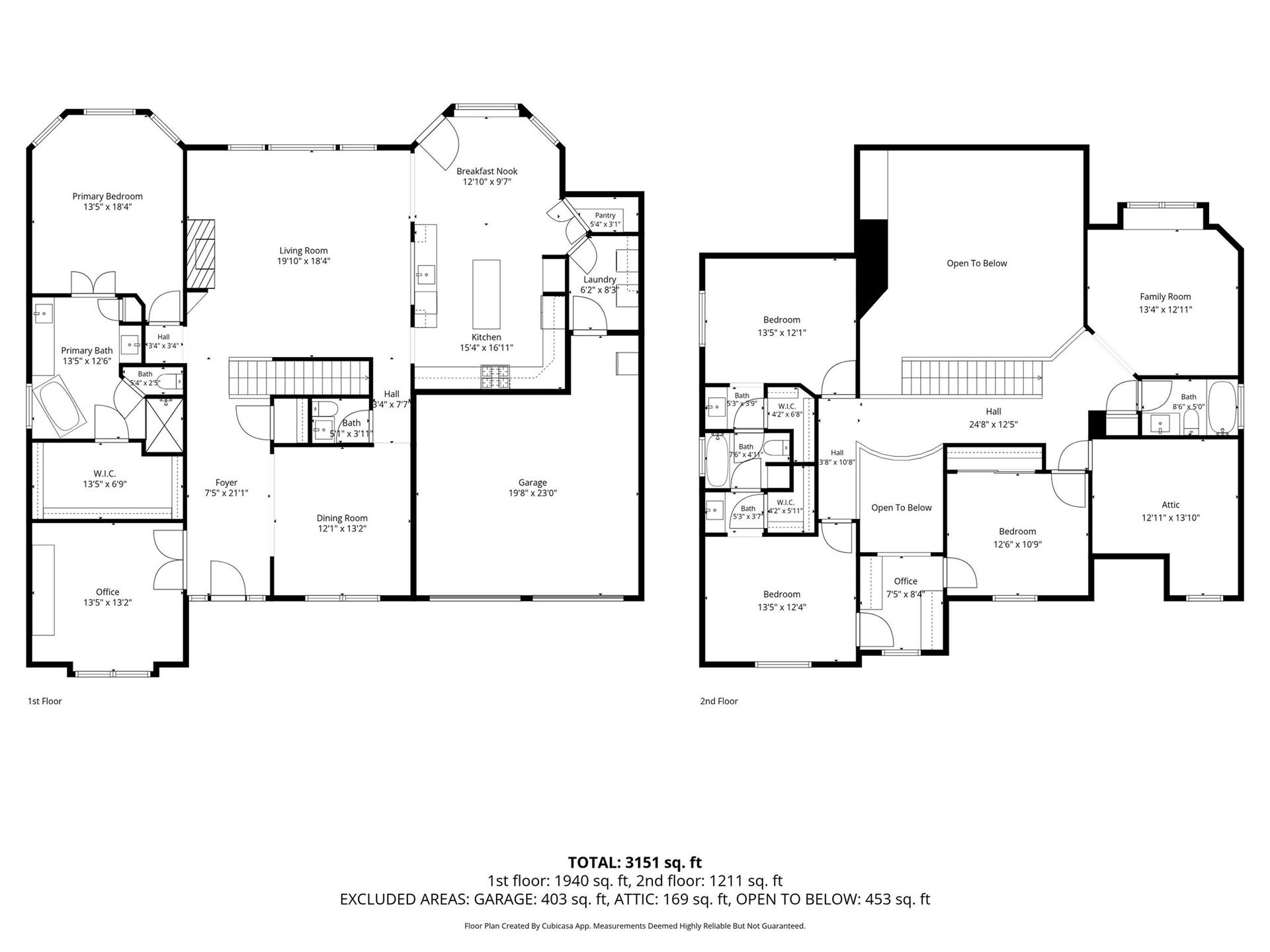 Downstairs and Upstairs floorplan