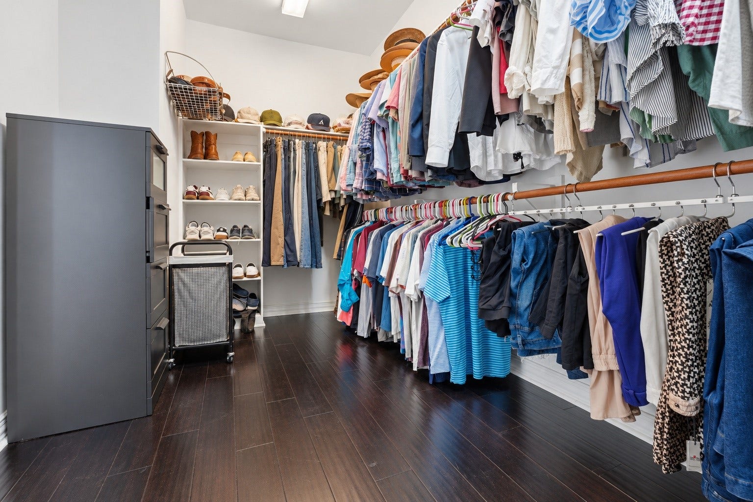 Large walk in closet in primary